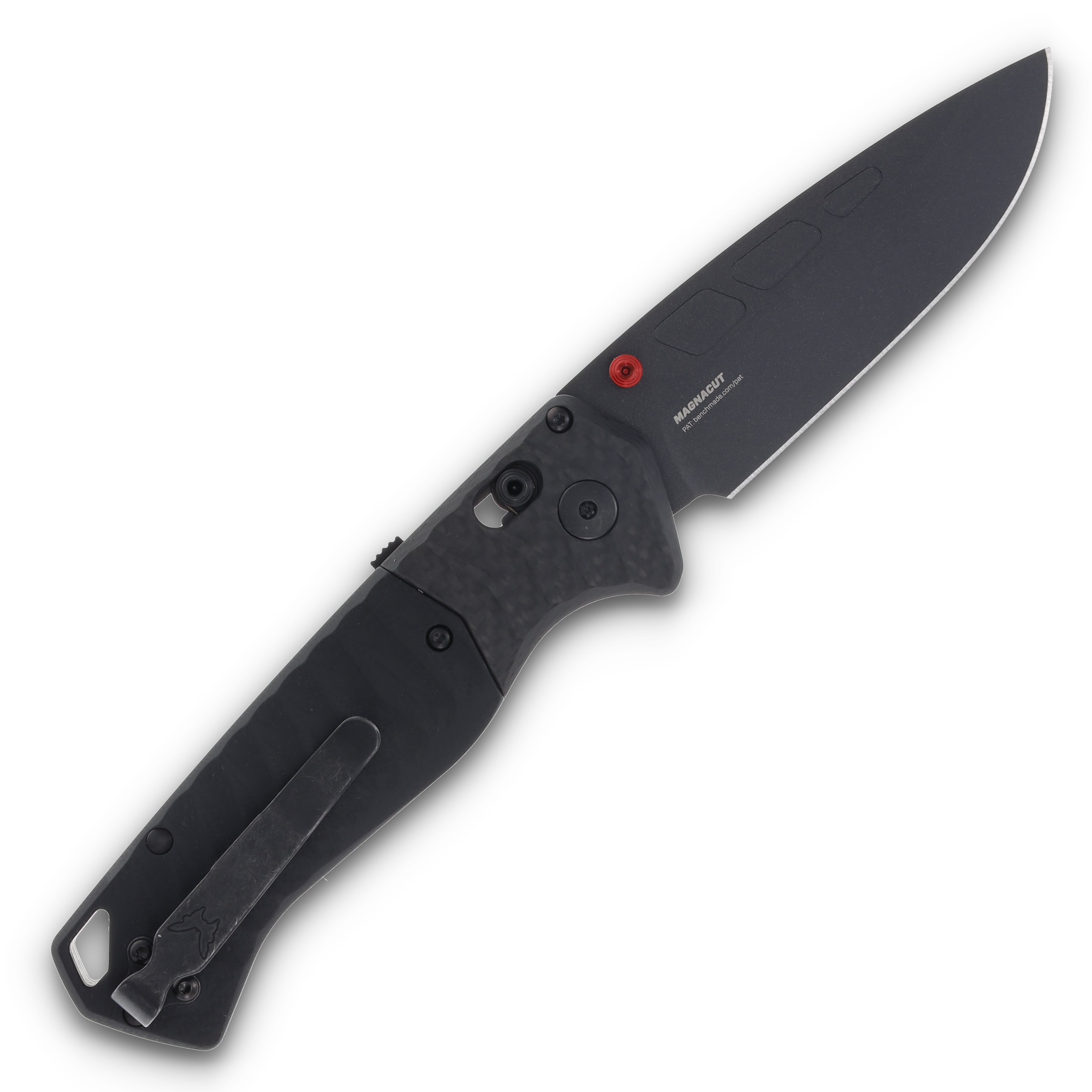 Benchmade PSK Folding Knife 3.44 Inch Plain Black Cerakote Drop Point BM593BK-01 View 2