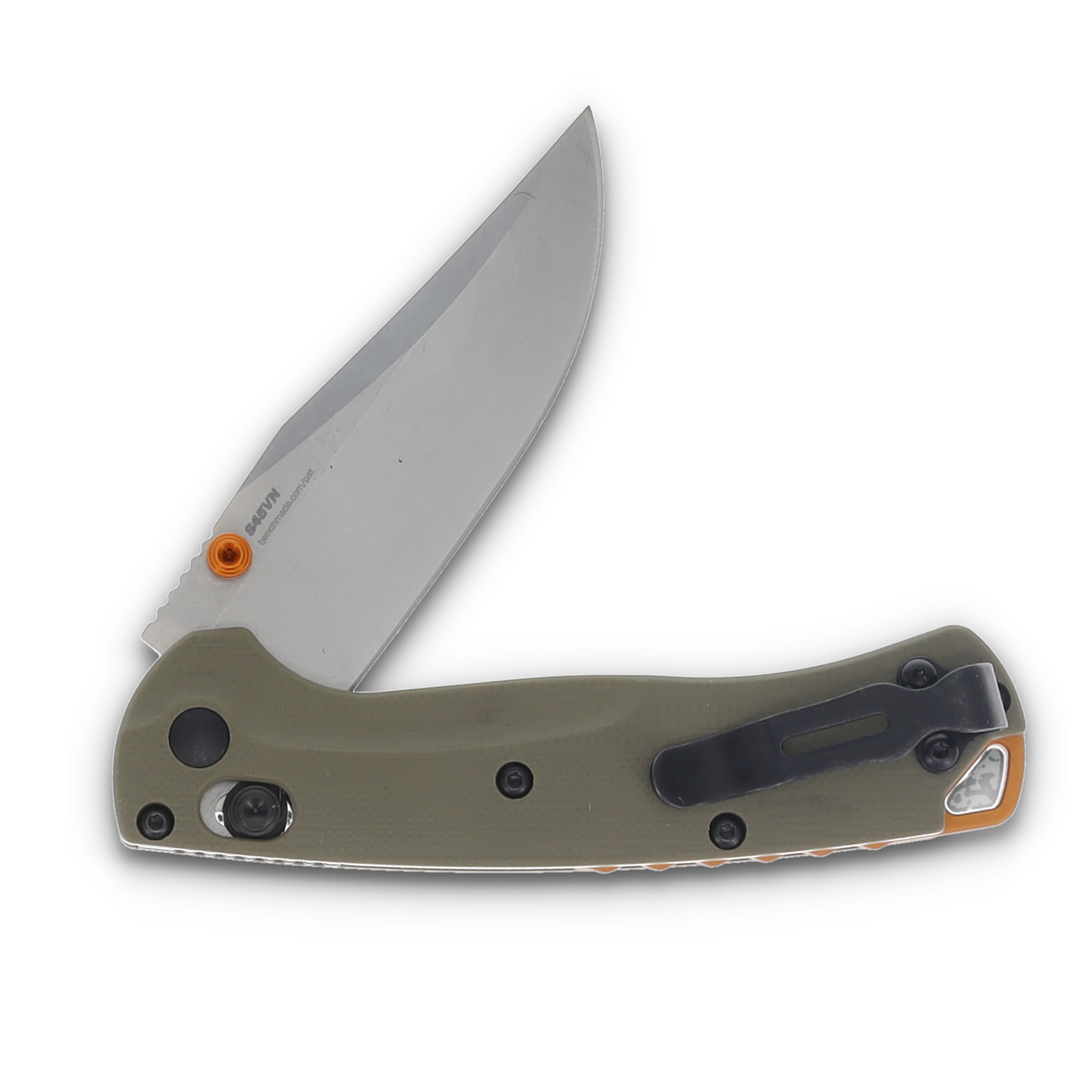 Benchmade Mini Taggedout Folding Knife S45VN OD Green Grivory BM15534 View 3