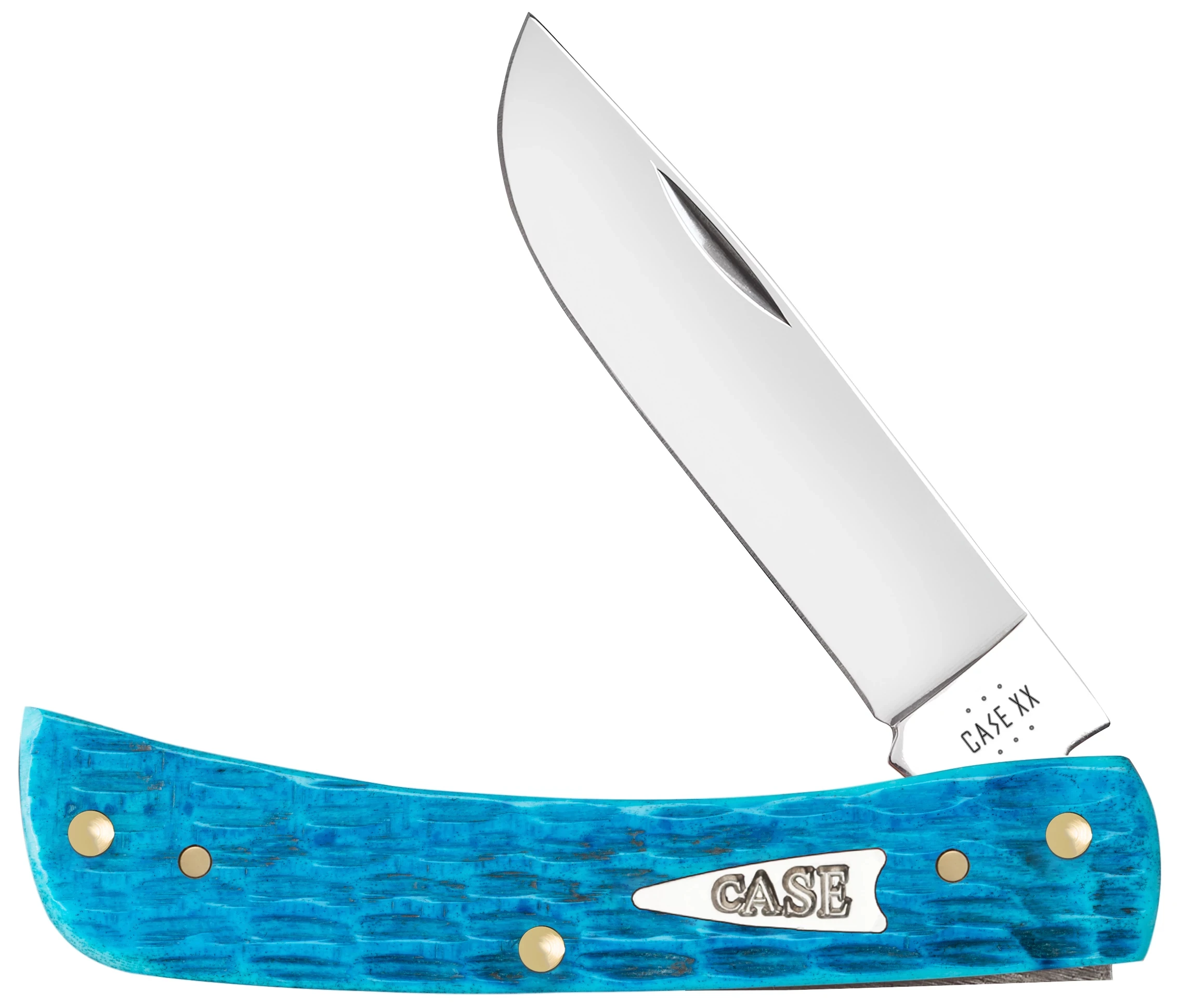 Case Sky Blue Crandall Jigged Bone Sod Buster Jr. CA50643 View 1