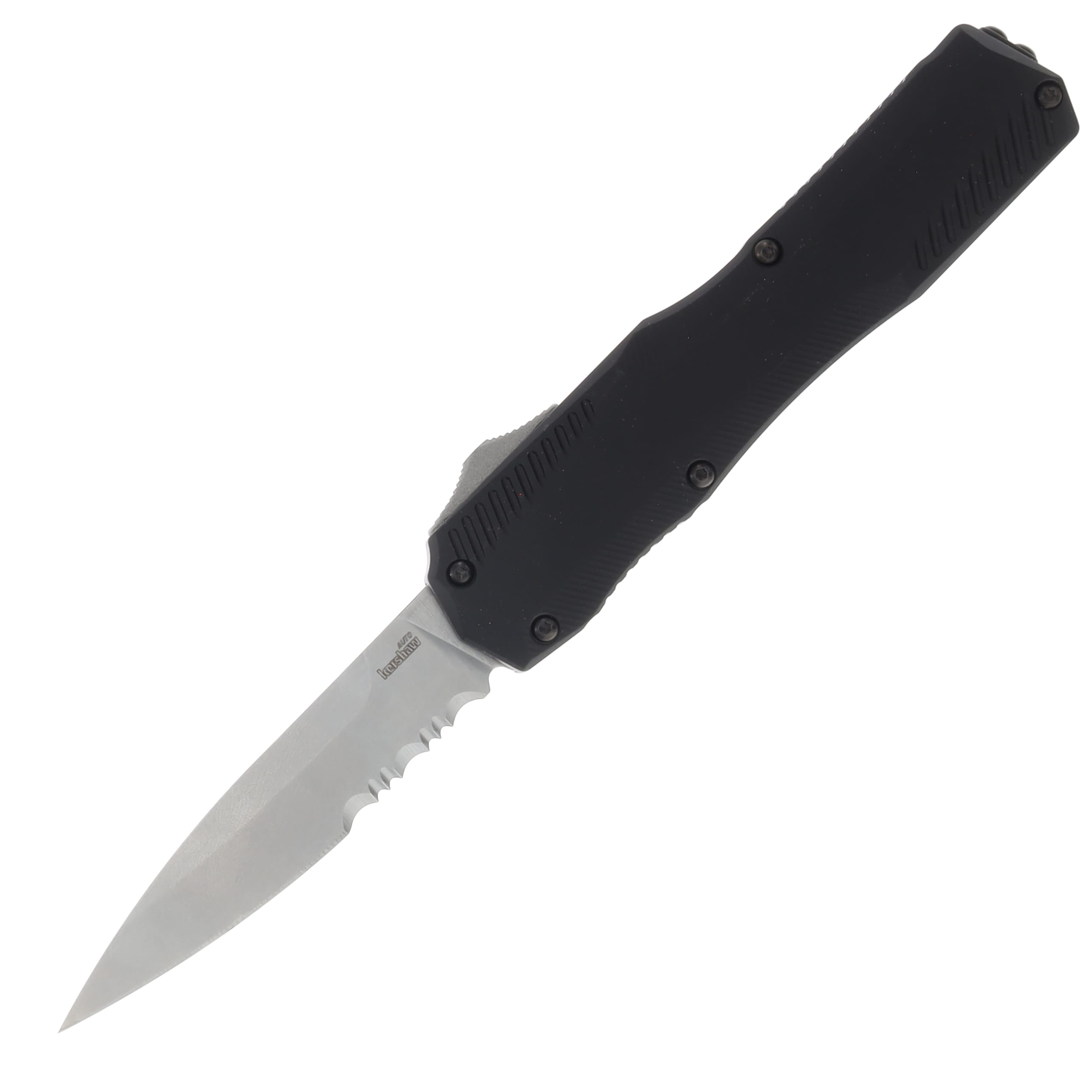 Kershaw Livewire OTF Auto Knife Black - 3.3in Stonewashed Spear Point S/E Combo Blade P/S AUKS9000ST View 1