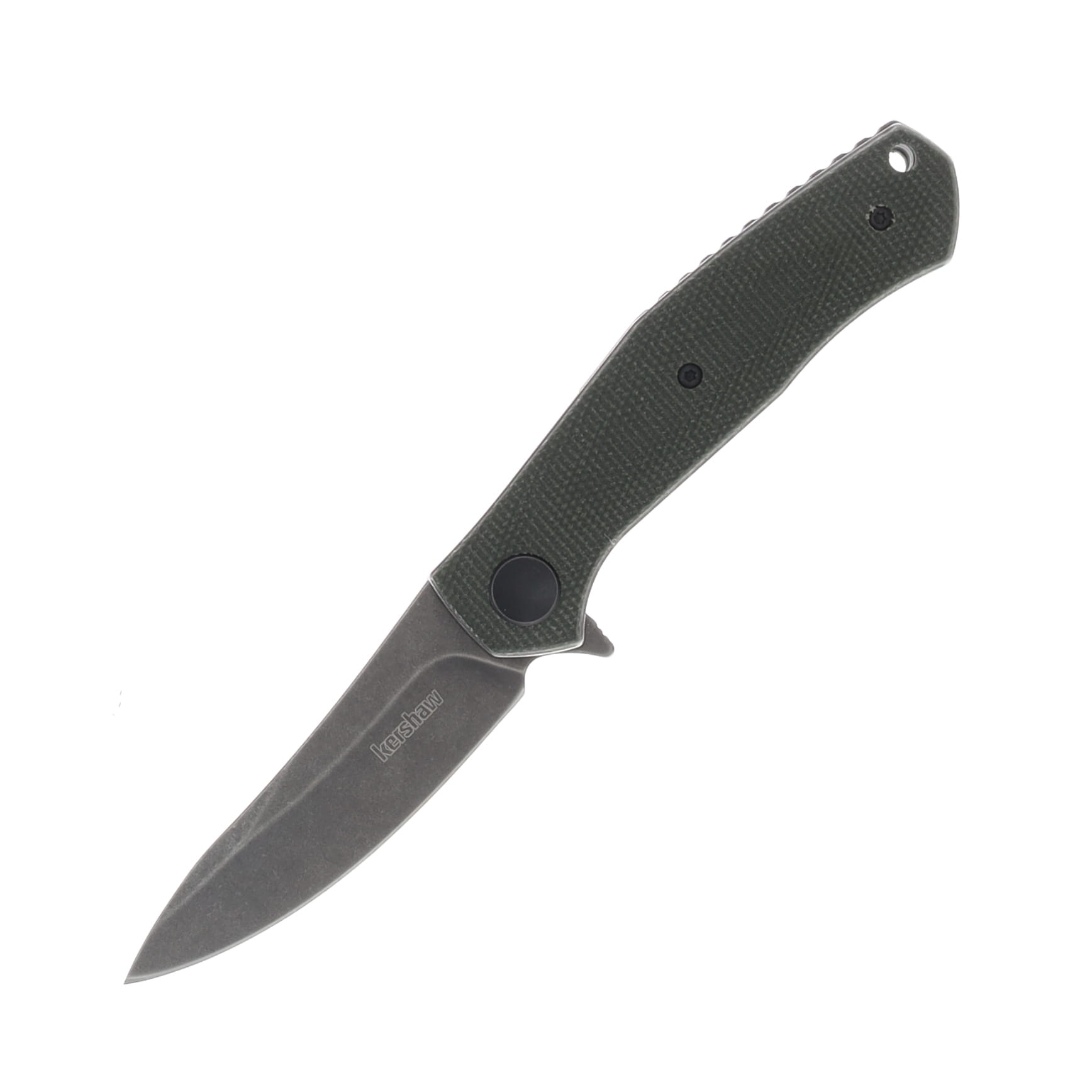 Kershaw Concierge Green 3.25 Inch Plain Black Stonewash Drop Point KS4020MCG View 2