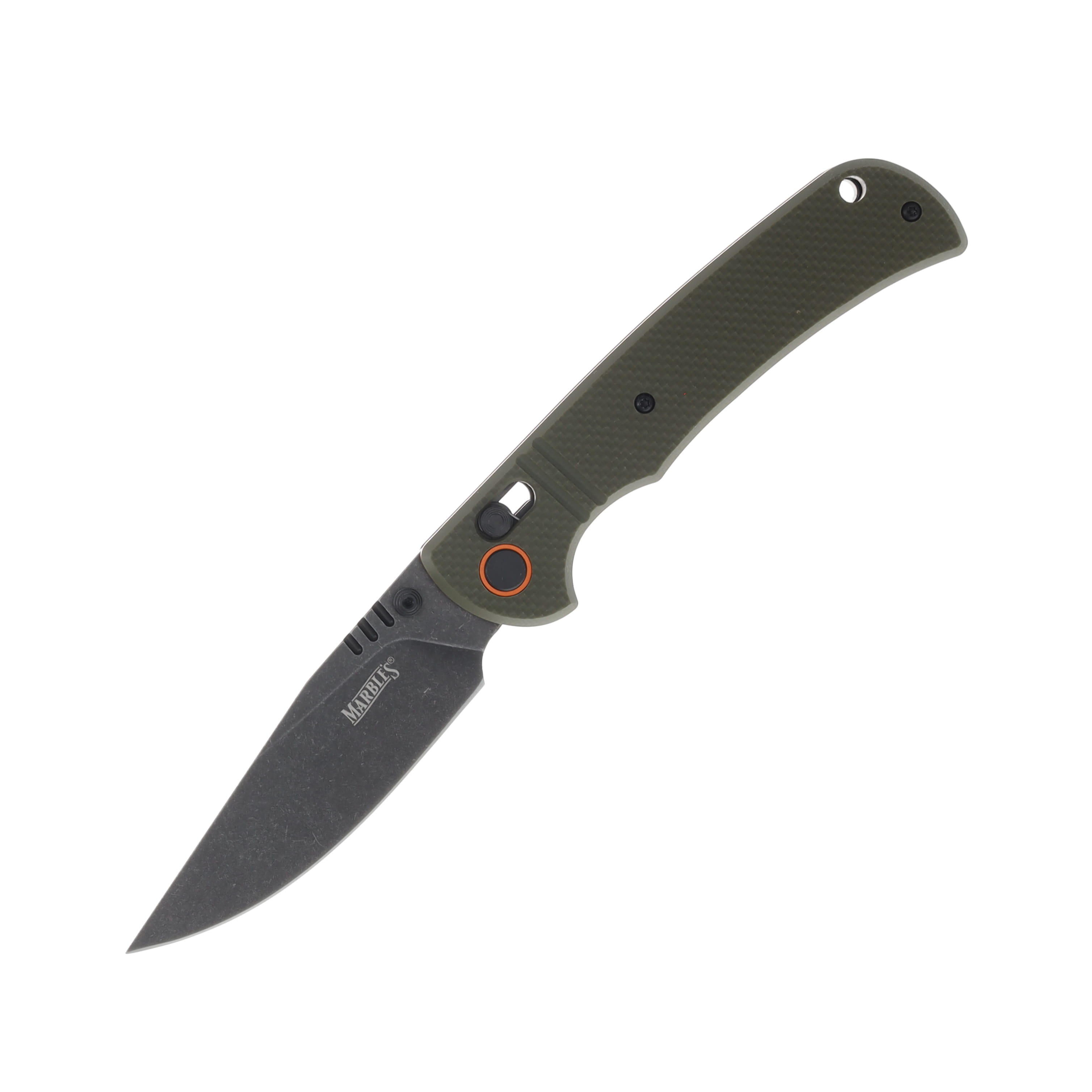 Marble's Green and Orange G-10 Slide Lock Folding Knife MR694
