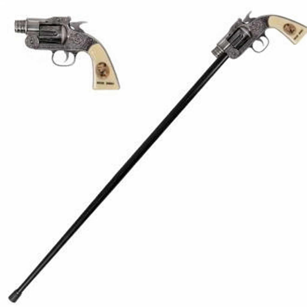 Jesse James Revolver Gun Handle Gentleman's Walking Stick SX1892JJ View 5