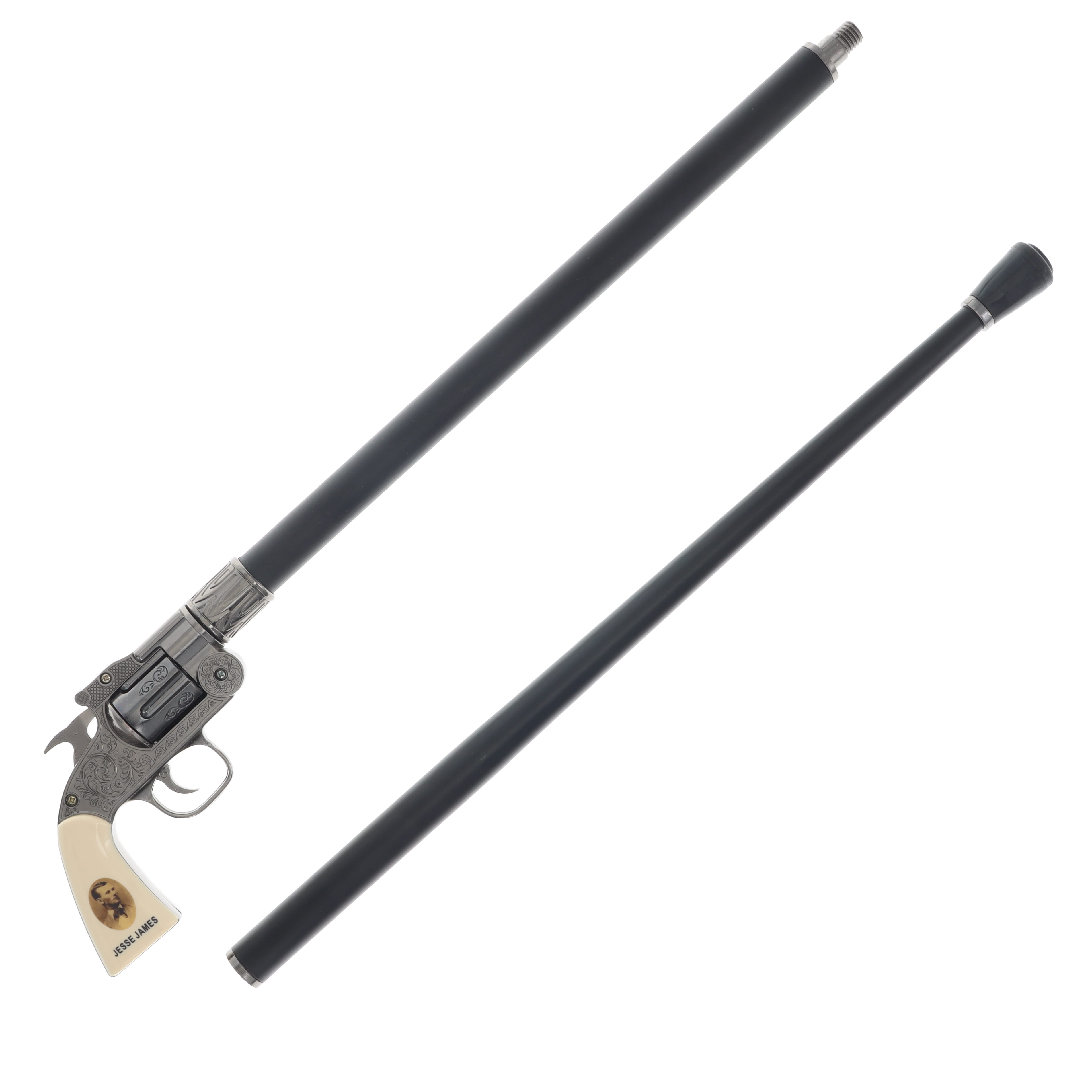 Jesse James Revolver Gun Handle Gentleman's Walking Stick SX1892JJ View 4