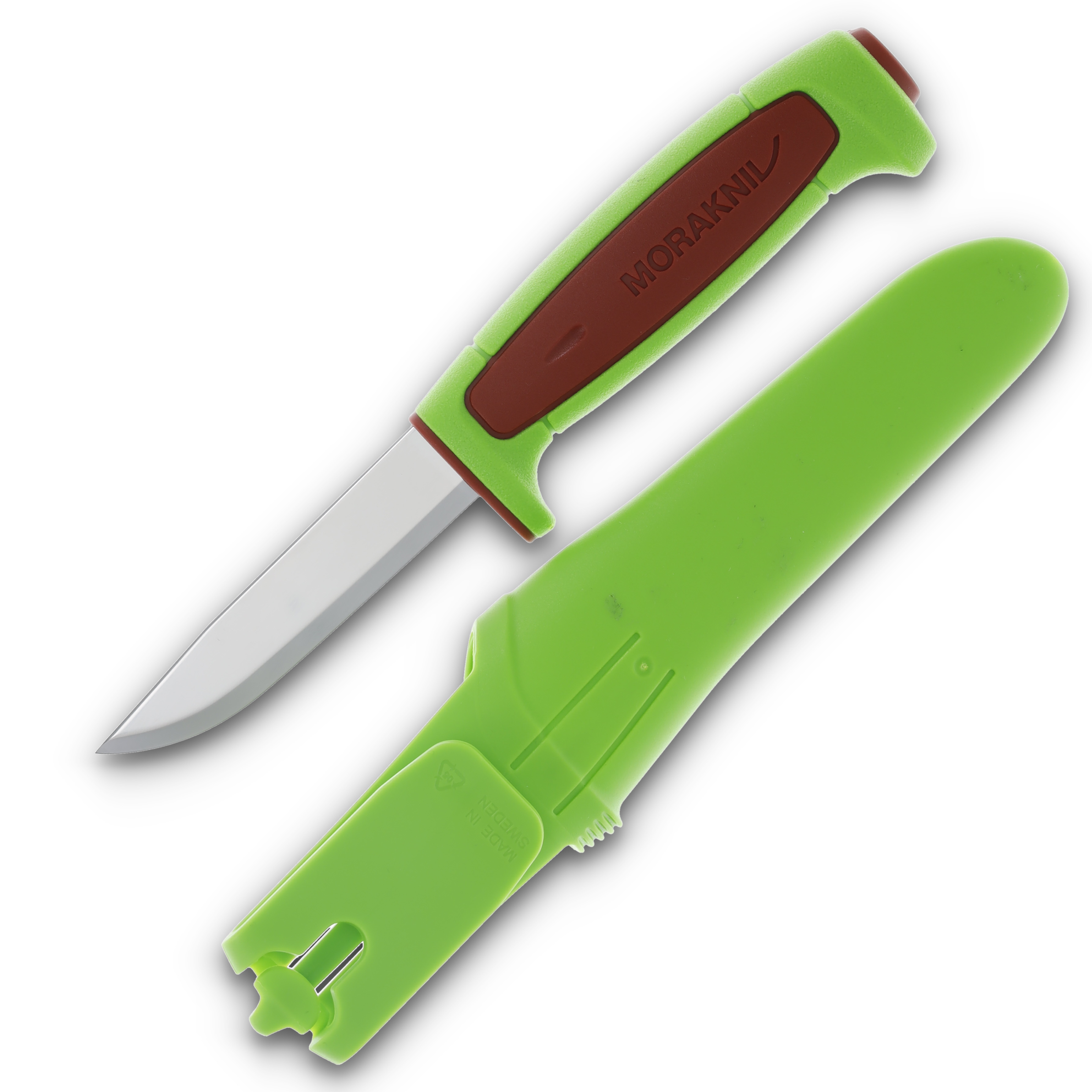 Morakniv Basic 546 Dala Red and Green 3.58in Clip Point Fixed Blade FS14282 View 1