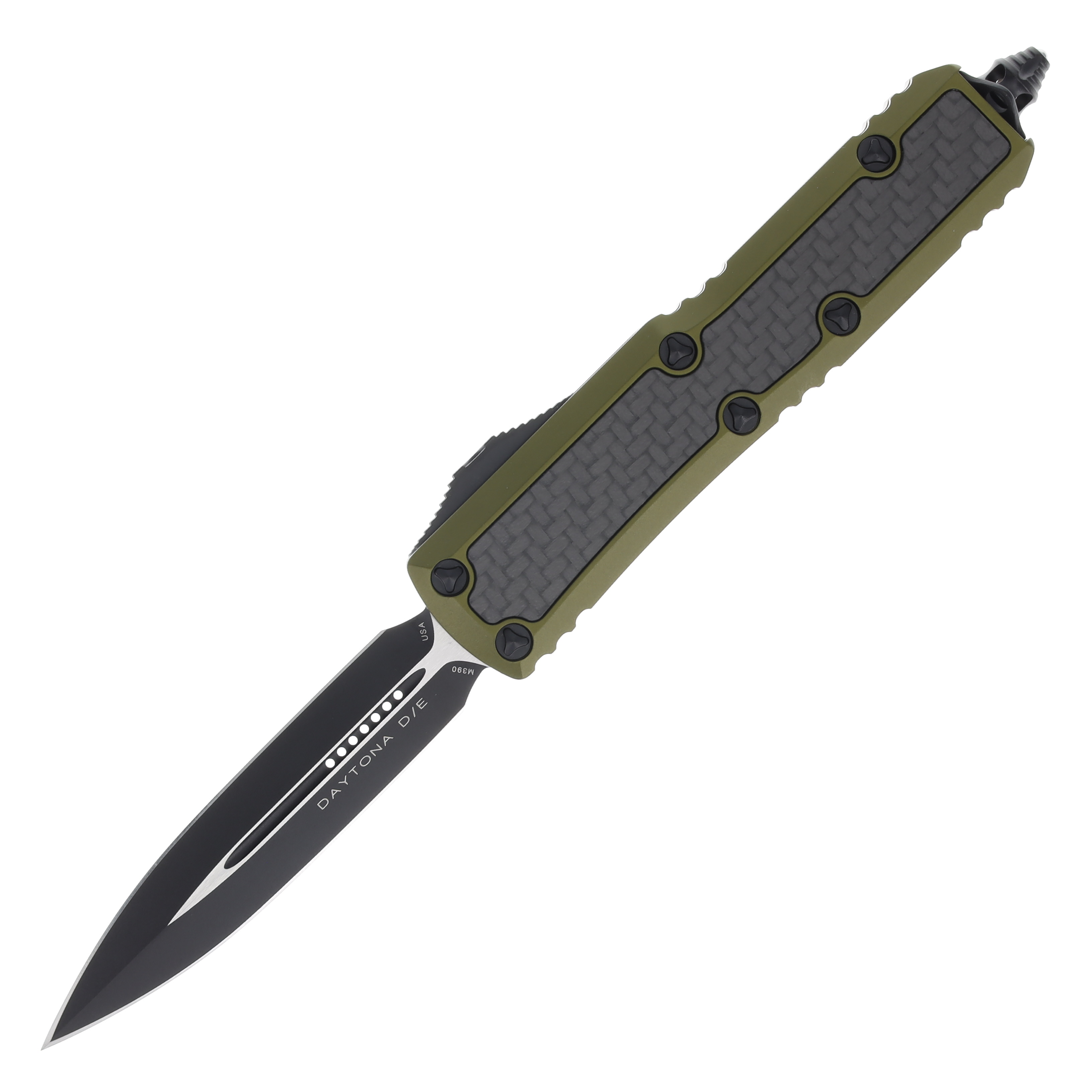 MICROTECH Daytona D/E Signature Series OD Green Standard Carbon Fiber Inlay AUMT1261ODCFIS View 1