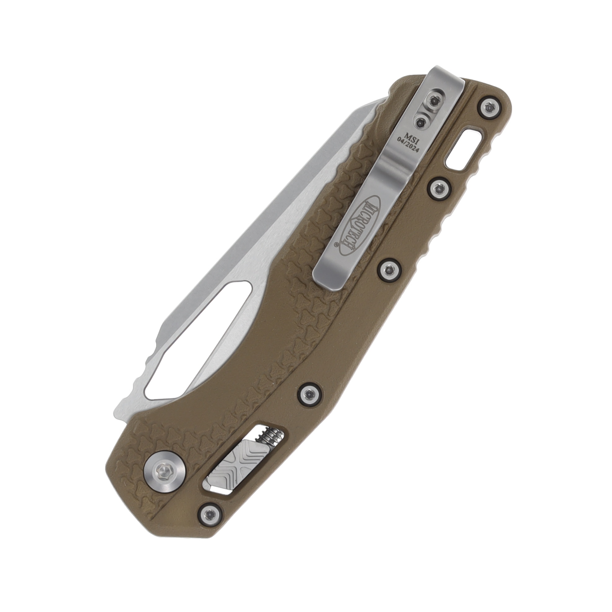 Microtech MSI TriGrip Dark Earth 4in Stonewash Sheepsfoot Blade MT210T10PMDE View 6