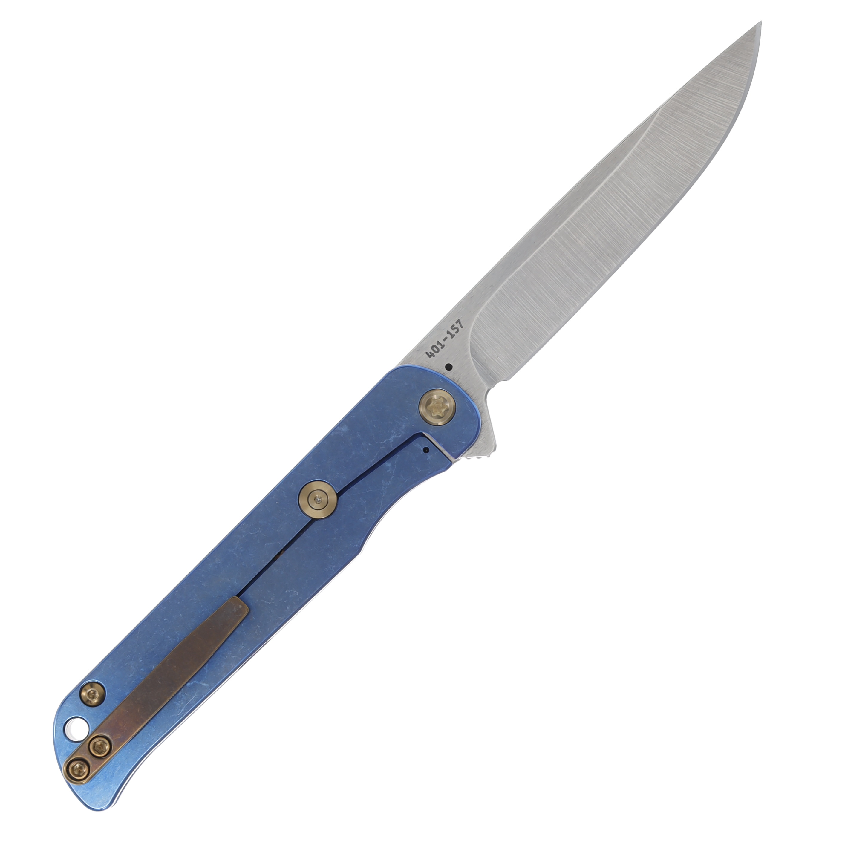 Medford T-Bone 4in Tumbled S45VN Drop Point Blue Mosaic Bronze Hardware/Clip MK2154TD-37A2-T1C1-Q4 View 2