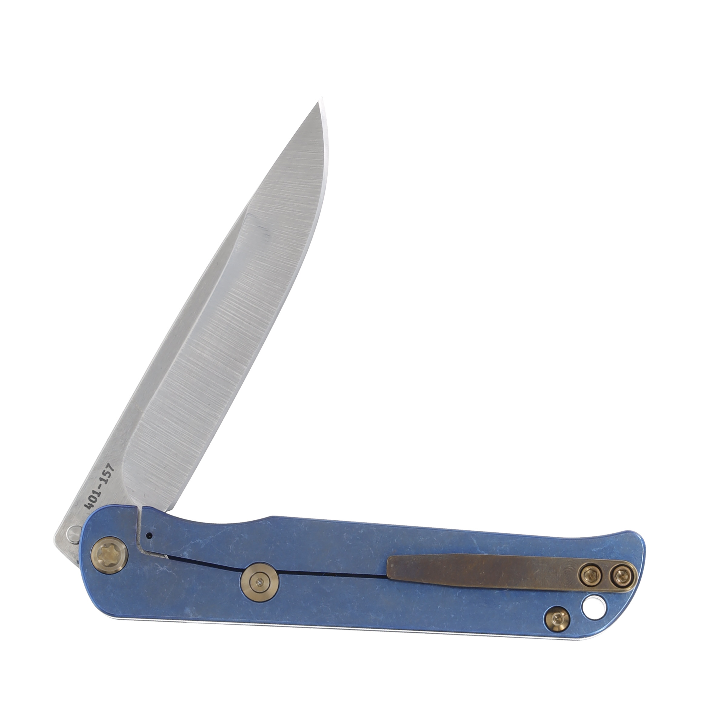 Medford T-Bone 4in Tumbled S45VN Drop Point Blue Mosaic Bronze Hardware/Clip MK2154TD-37A2-T1C1-Q4 View 4