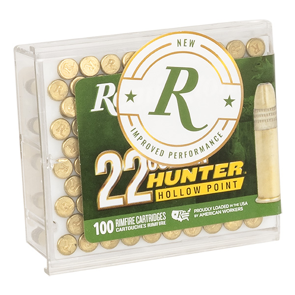 Remington Golden Hunter 22 LR 40 Grain Brass 100 Rounds Plated JHP R21251 View 1