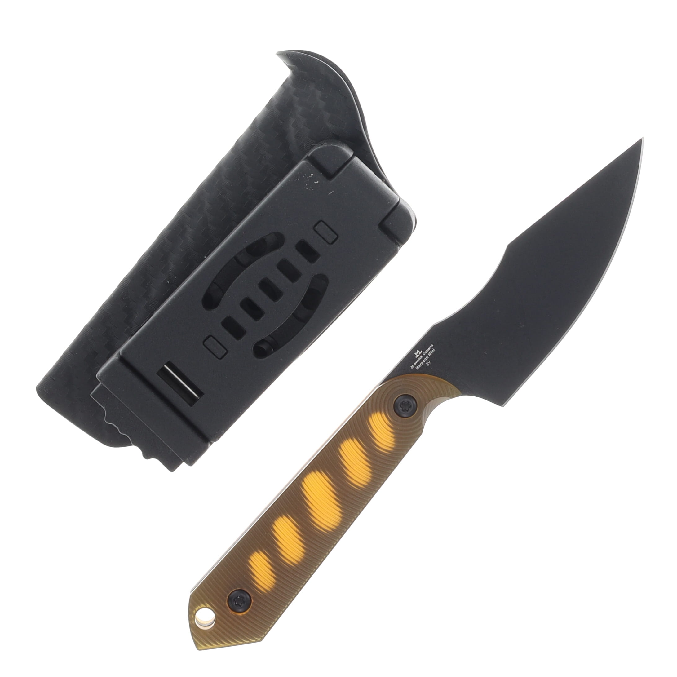 Kizer Cutlery Mini Brown 2.98in Harpoon Fixed Blade Knife 1040S5 View 2