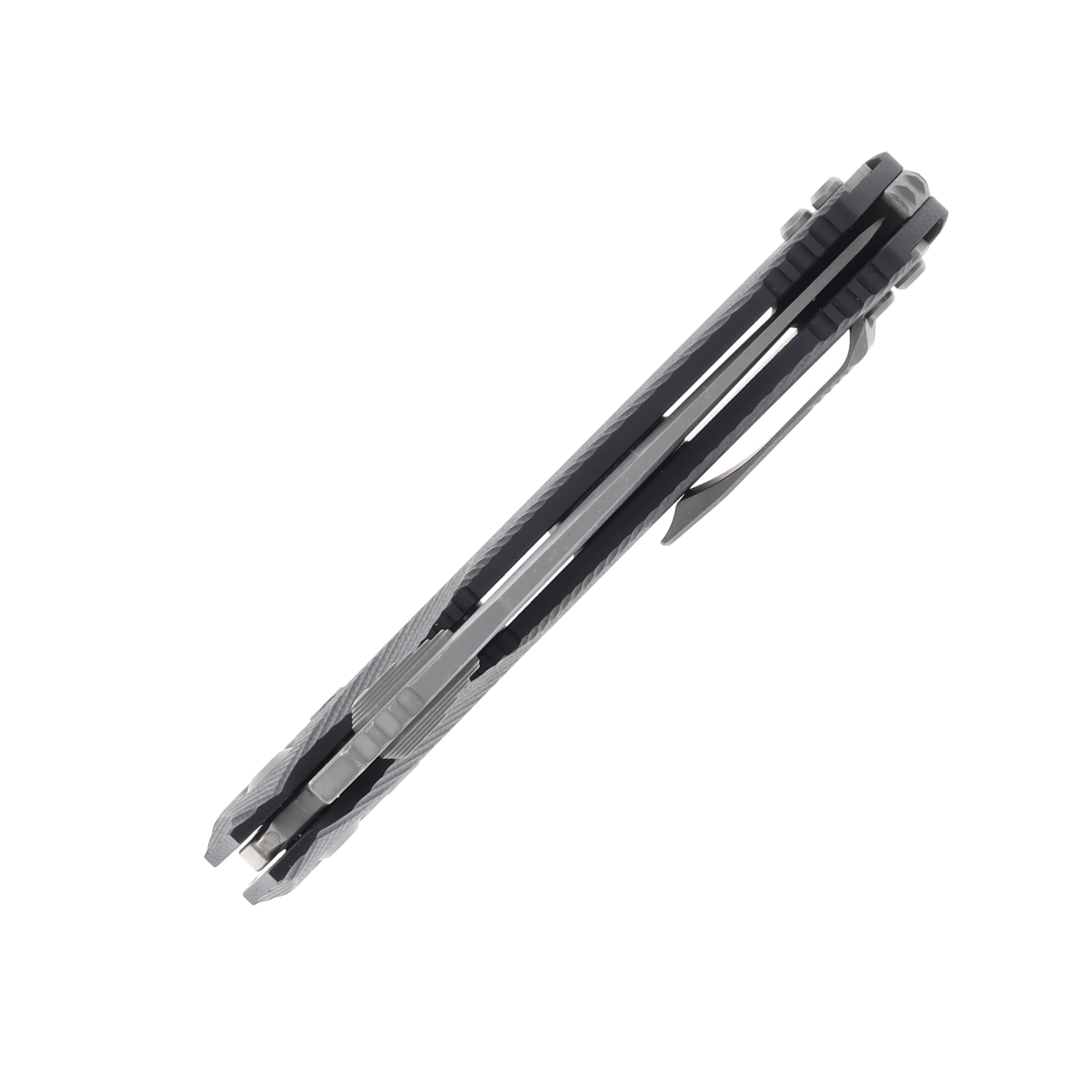 Microtech Amphibian Ram Lok Fluted Black 3.9in Part Serr Clip Point MT137RL11APFLGTBK View 7