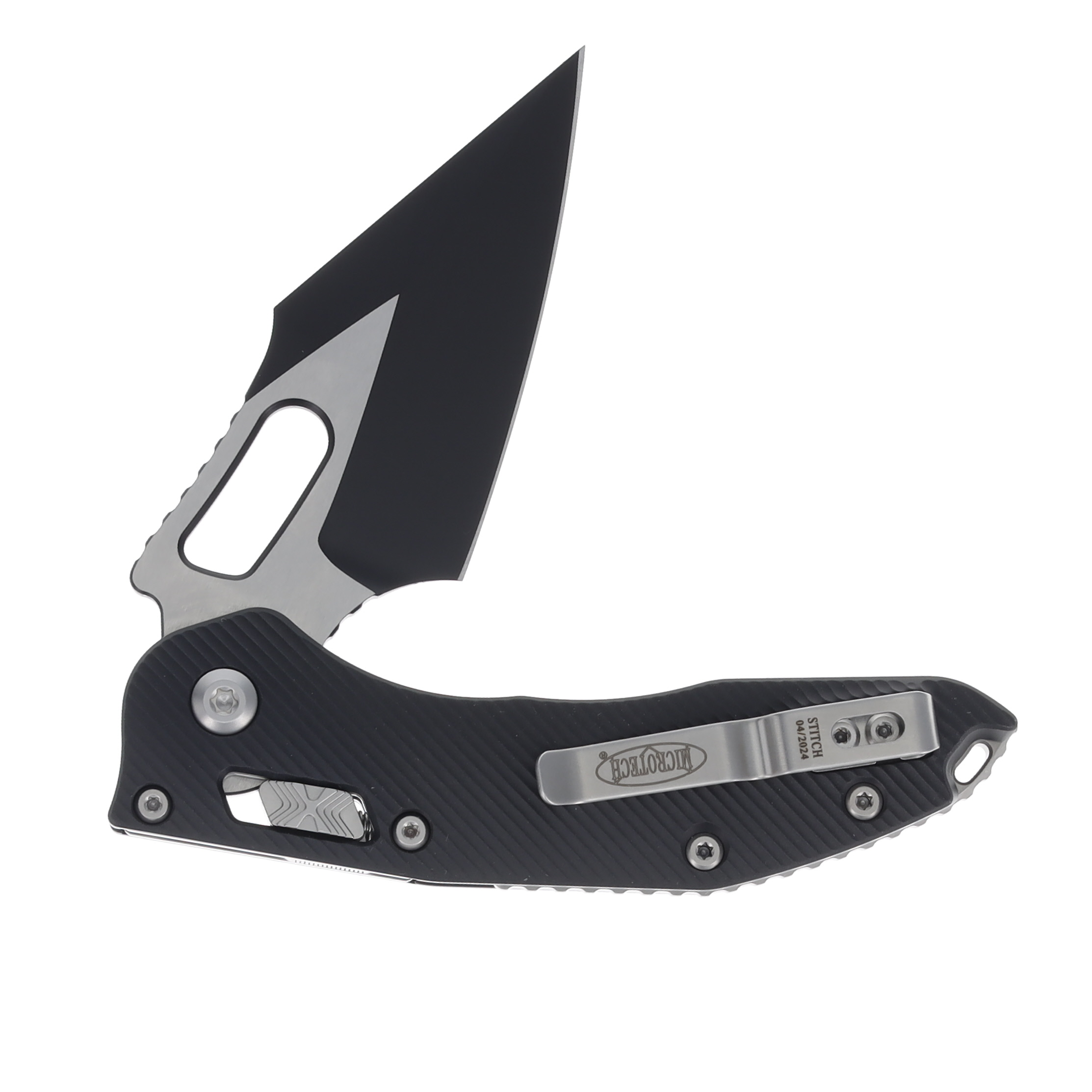 Microtech Stitch S/E Ram-Lok Black STD Fluted Aluminum Type III MT169RL1FL View 4