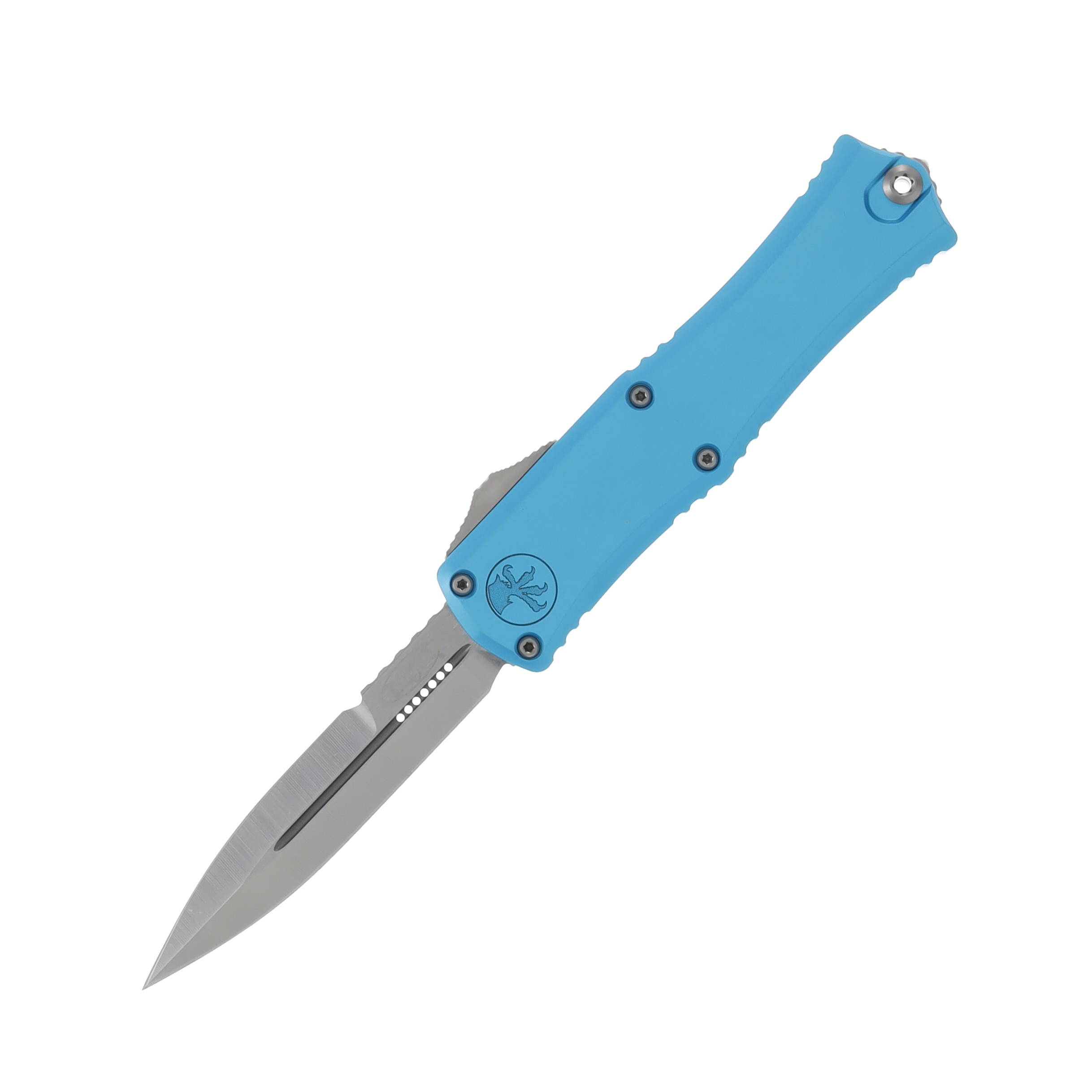 Microtech Mini Hera II OTF Automatic Satin Bayonet Turquoise AUMT1701M4TQ View 1