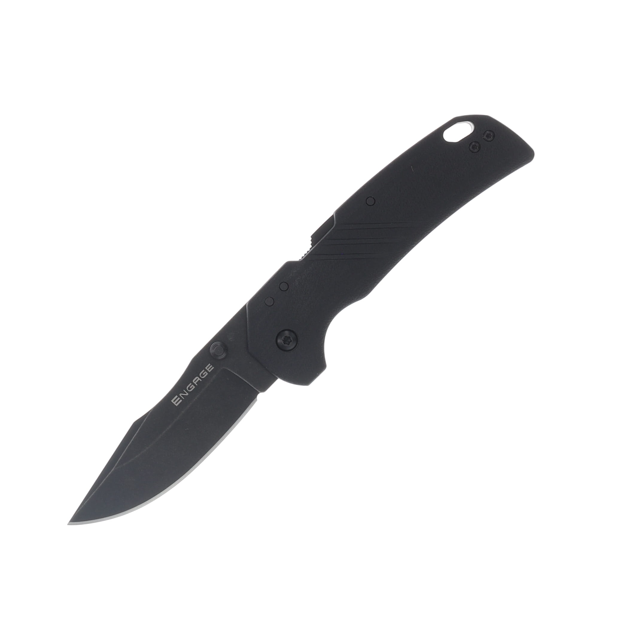 Cold Steel Engage AUS10 Straight Edge Black PVD Stonewash Blade Black GFN Handle CS-FL-30DPLC-10B View 1