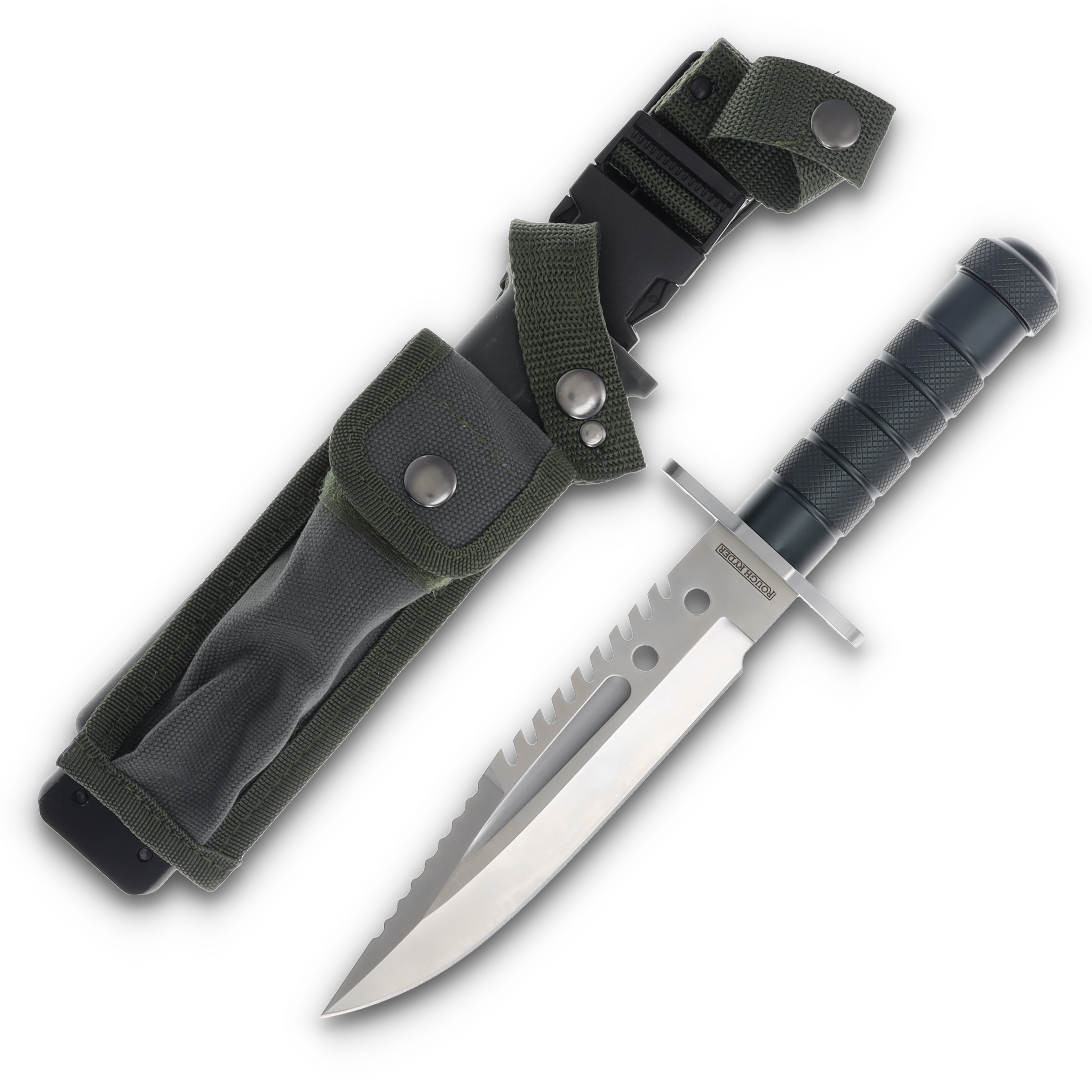 Rough Ryder D2 Survival Knife with Sheath and Survival Kit RR2585 View 1