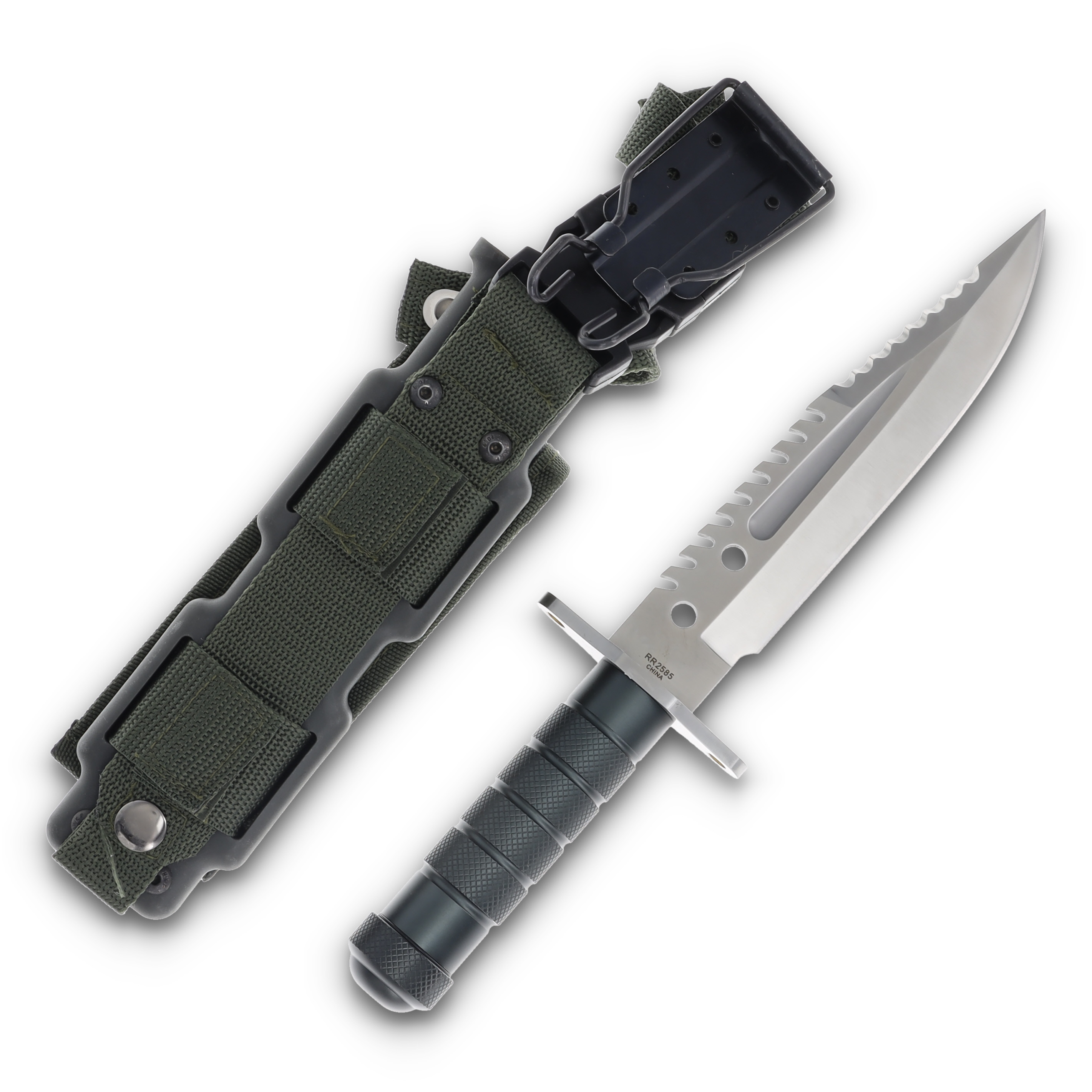 Rough Ryder D2 Survival Knife with Sheath and Survival Kit RR2585 View 2
