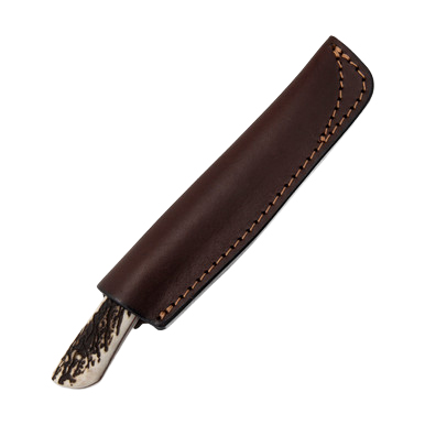 Boker Arbolito Nicker Fixed Knife Brown 3.75in Plain Satin Drop Point BKBA736H View 5