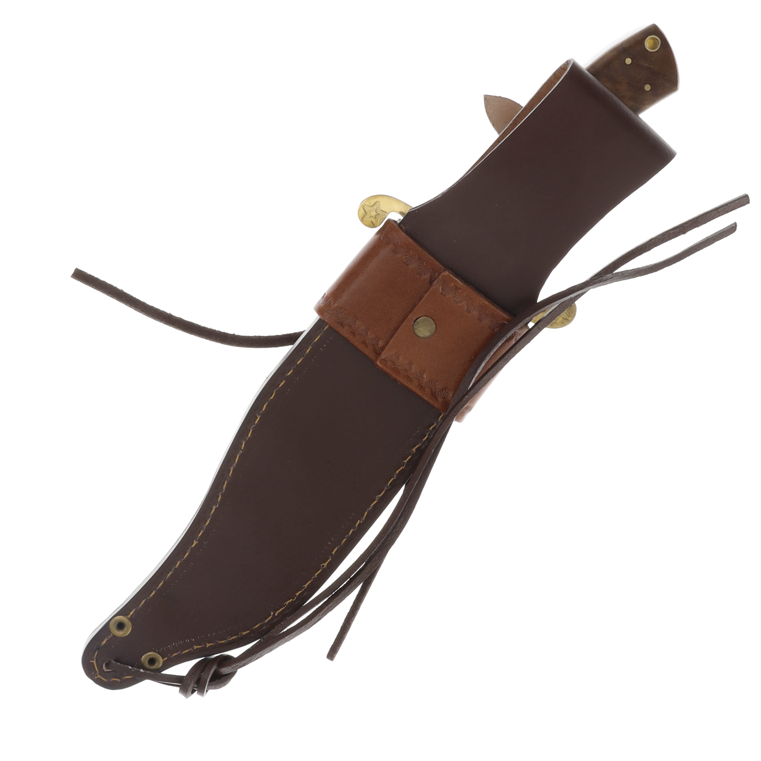 Ole Smoky Alamo Bowie Stainless/Wood with Leather Sheath OS410 View 4