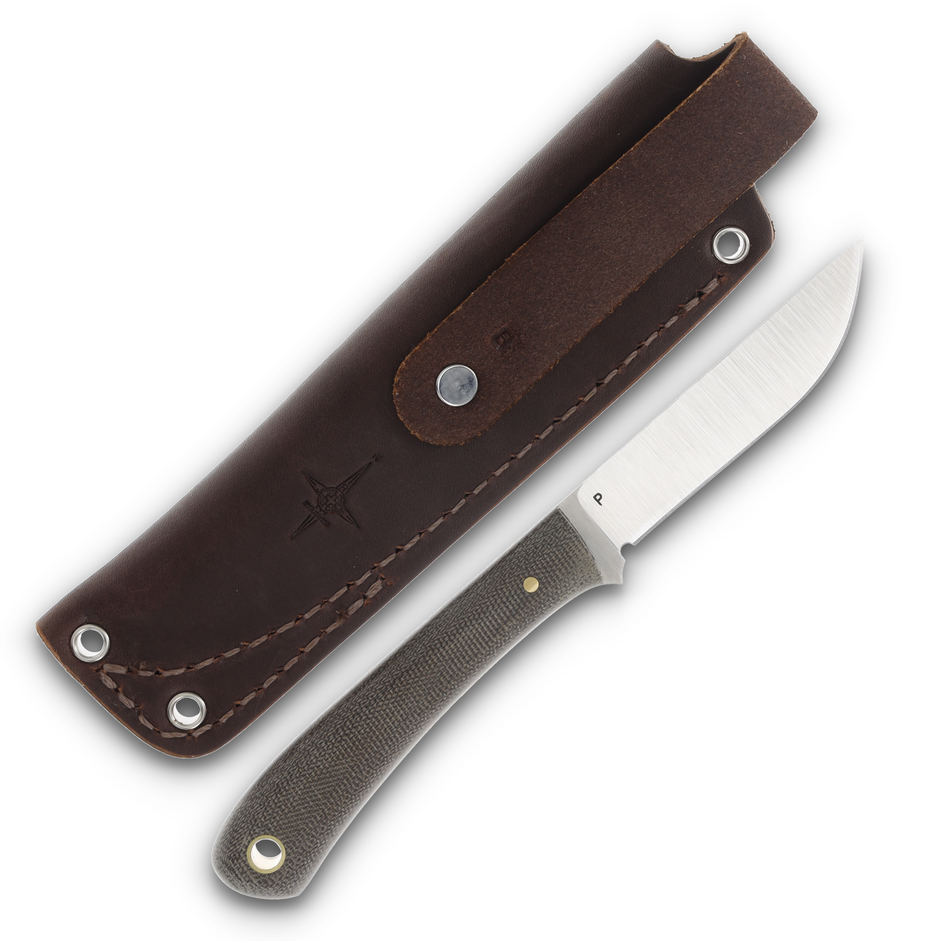 LT Wright Bandit PSB-27 Flat Grind Blade Green Micarta Handle LTBANPSBFG View 2