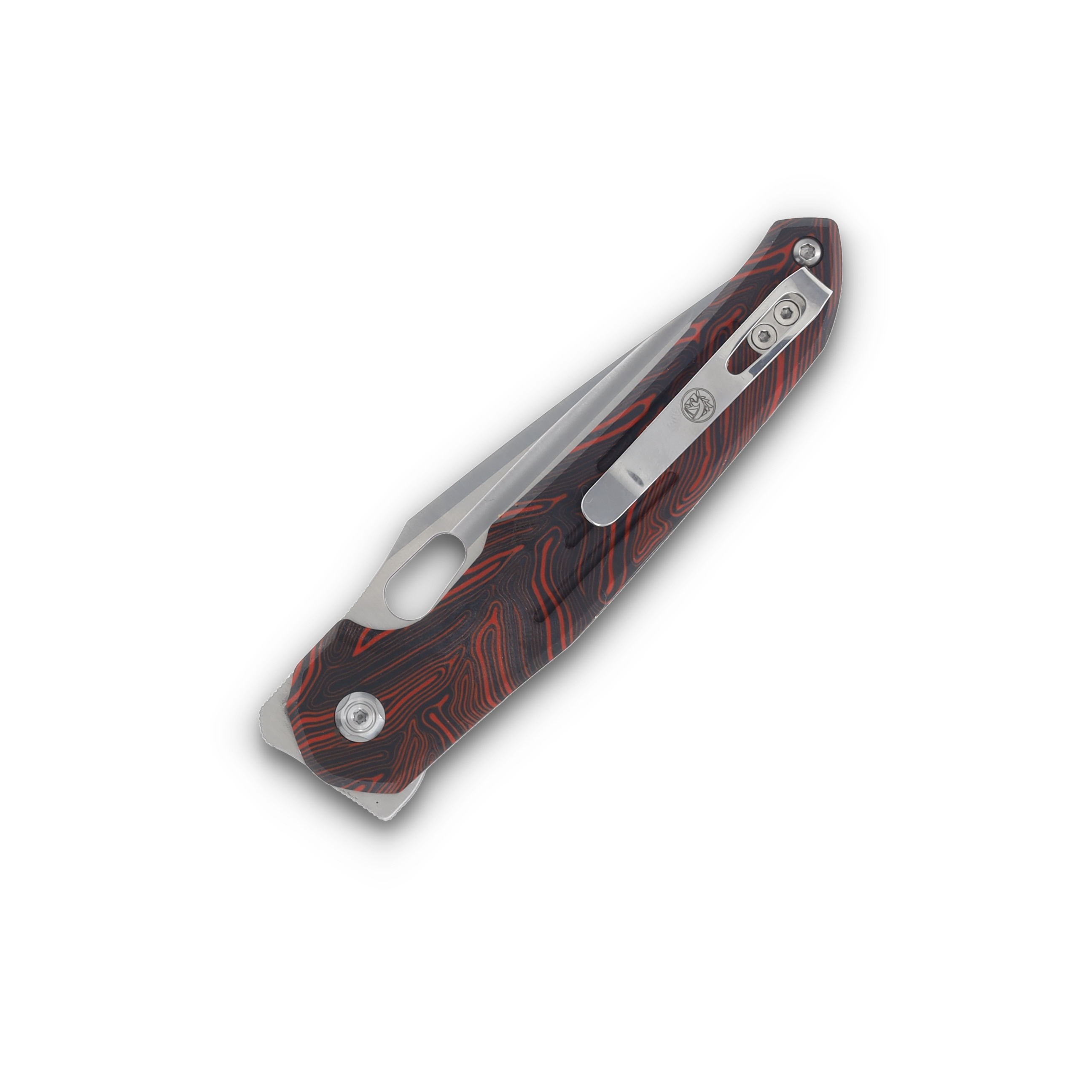 Vosteed Thunderbird S35VN Satin Red G10 Tanto Harpoon Trek Lock Knife TB3SG1 View 6