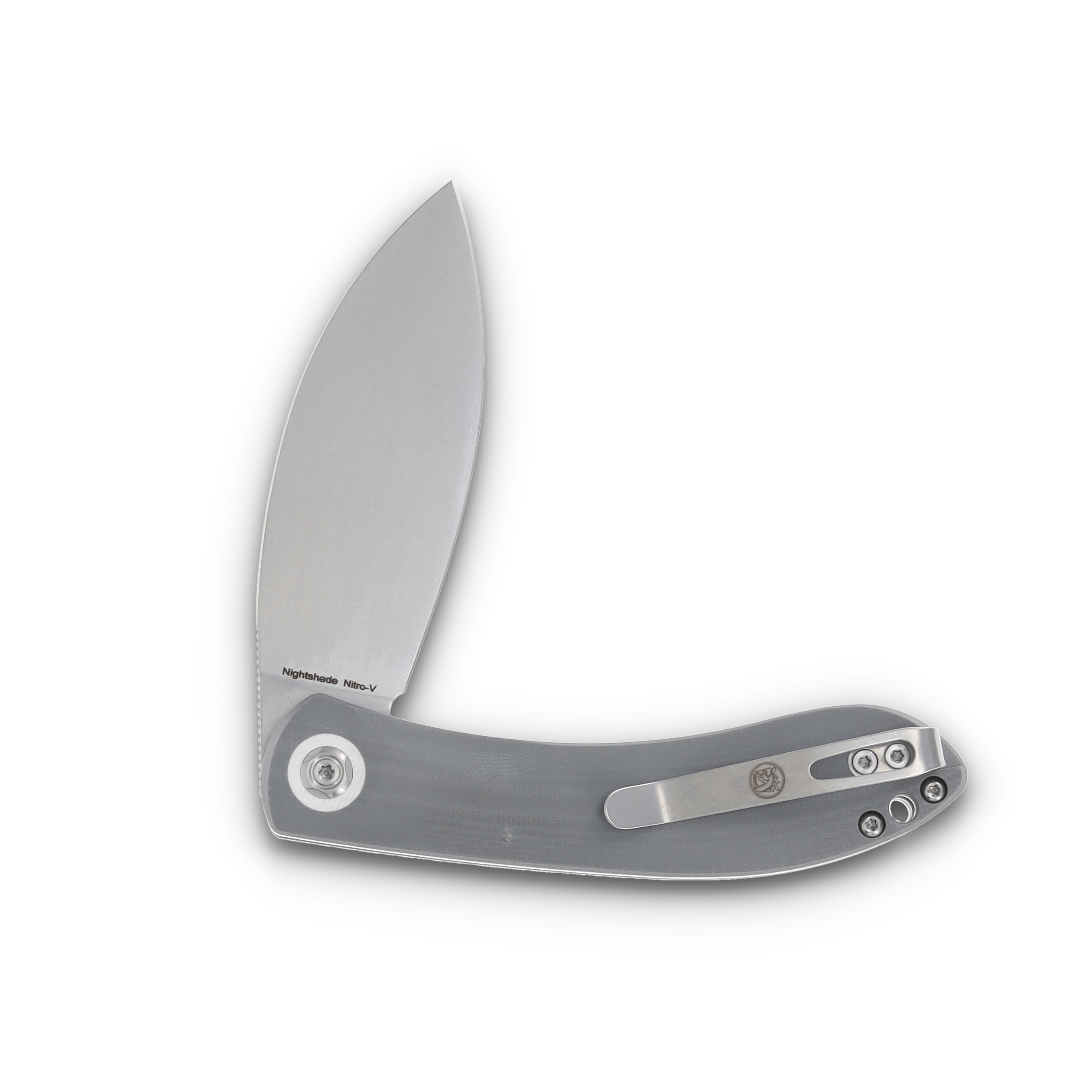 Vosteed Nightshade LT Nitro-V Stonewash+Gray G10 Linerlock Knife NS32NWGH View 3