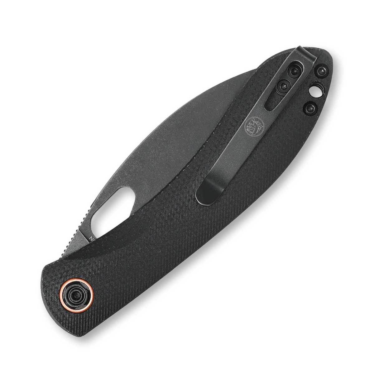 Vosteed Nightshade TH Nitro-V Black Stonewash+Black Micarta Linerlock Knife NSTH32NPMK View 3