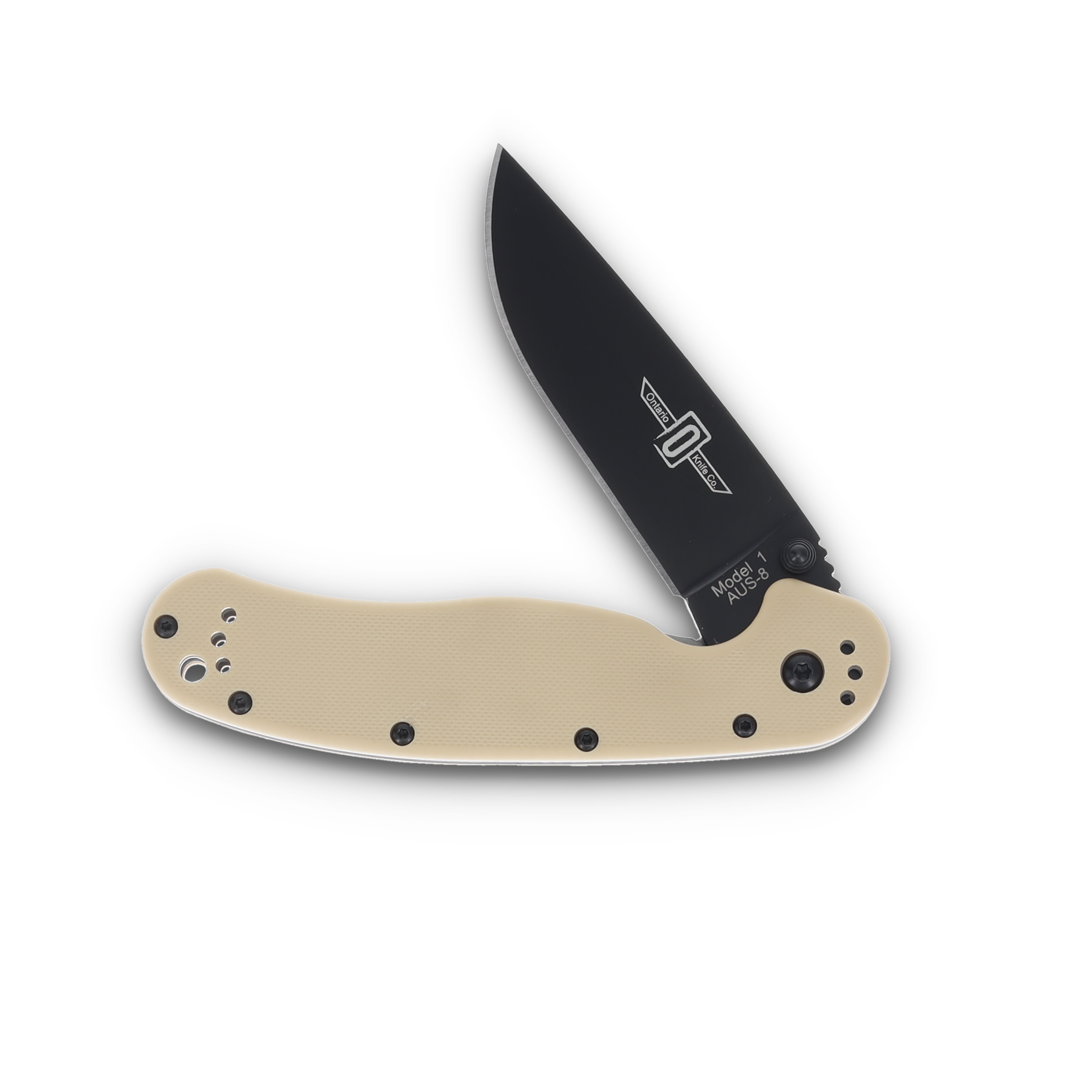 Ontario Rat I Desert Tan Black Aus-8 Blade ON8846DT View 3