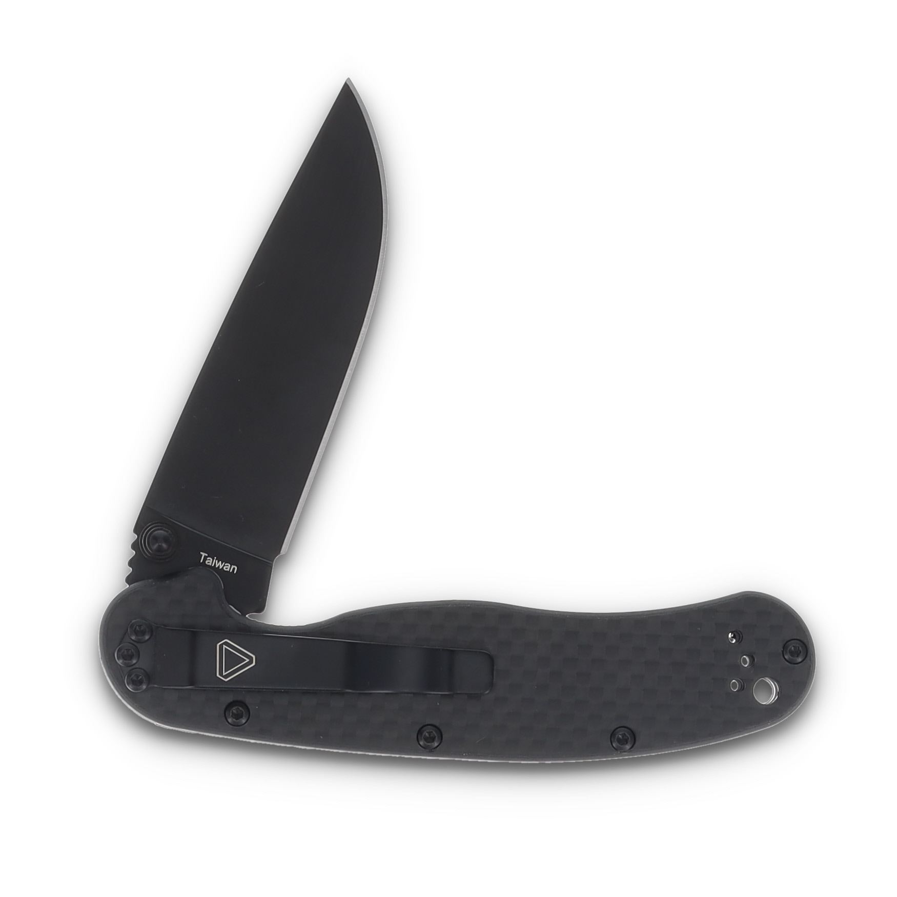 Ontario Knife Co. Rat II Carbon Fiber Black Aus-8 ON8838 View 3