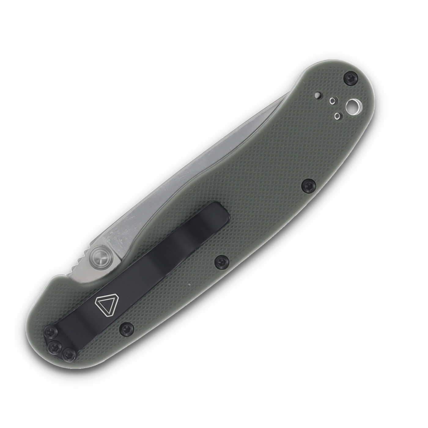 Ontario Rat II OD Green Handle Satin Aus-8 Blade ON8860OD View 6