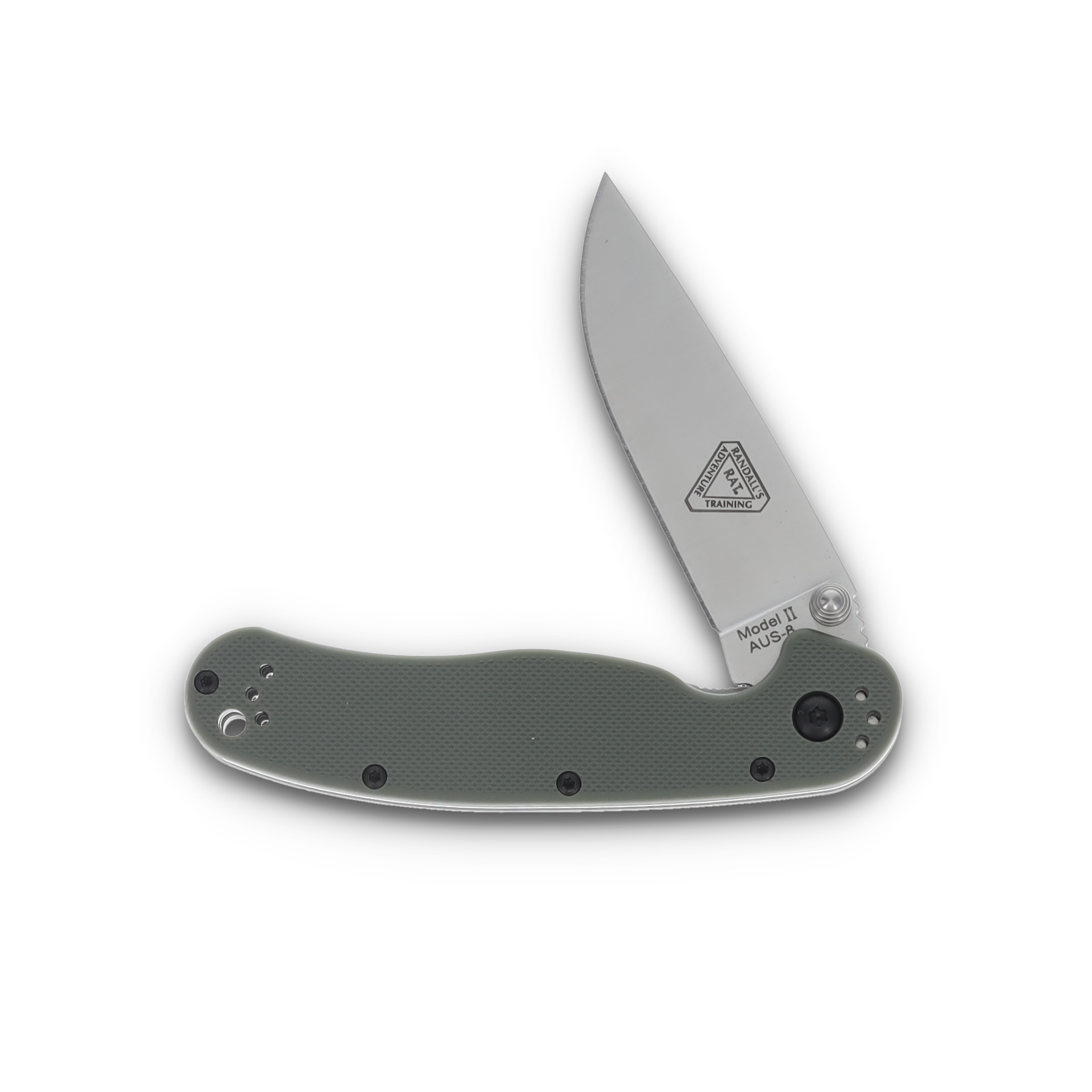 Ontario Rat II OD Green Handle Satin Aus-8 Blade ON8860OD View 3