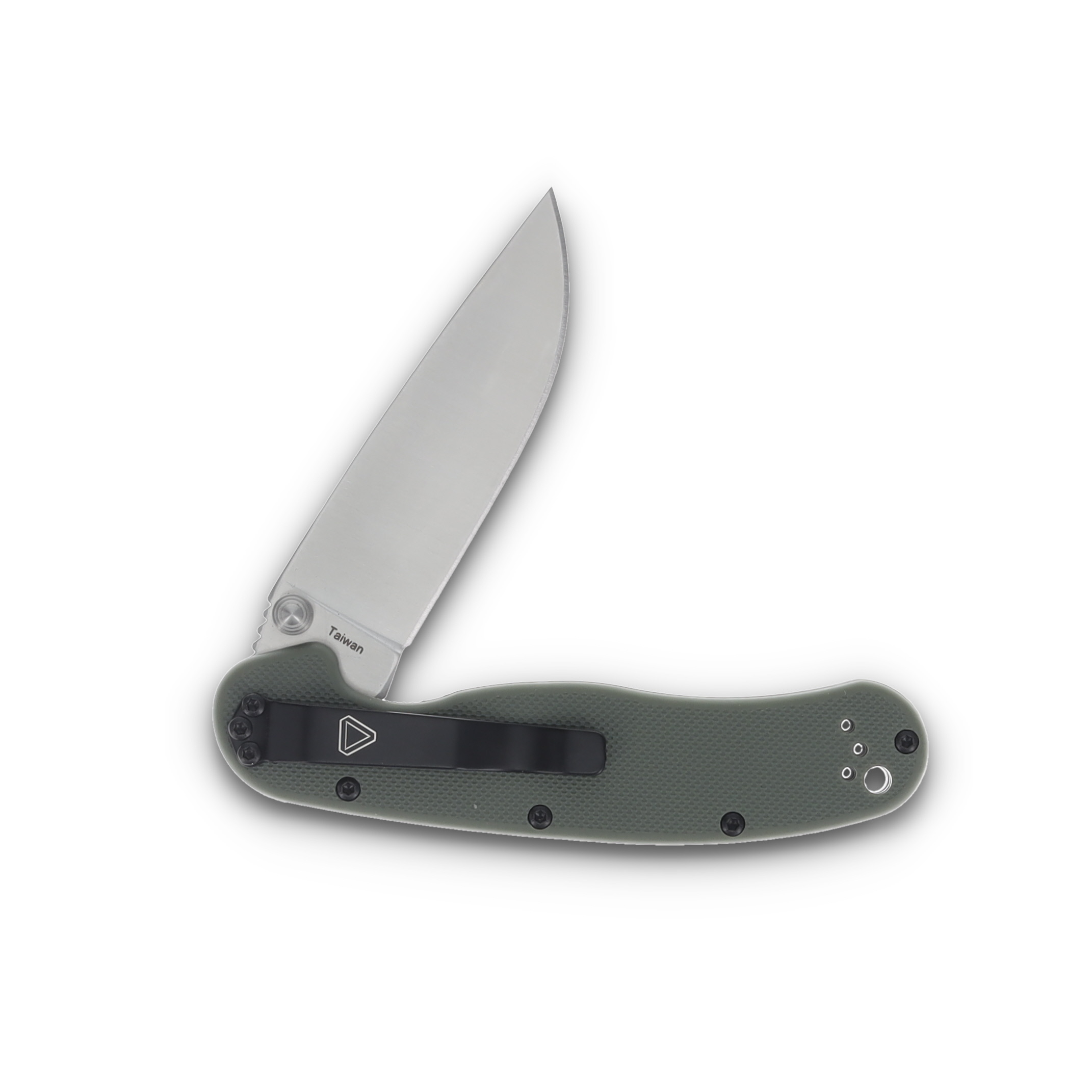 Ontario Rat II OD Green Handle Satin Aus-8 Blade ON8860OD View 4