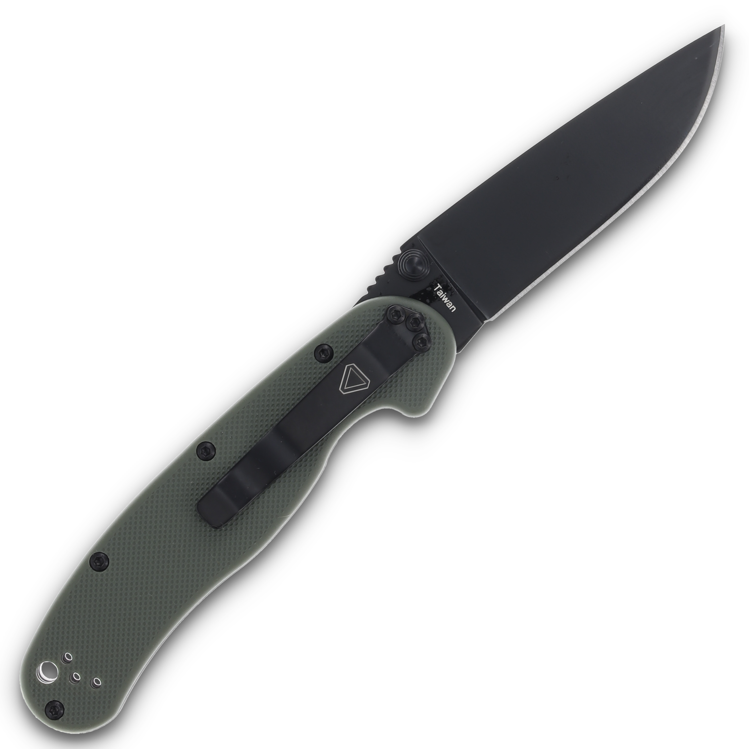 Ontario Rat II OD Green Handle Black Aus-8 Blade ON8861OD View 2