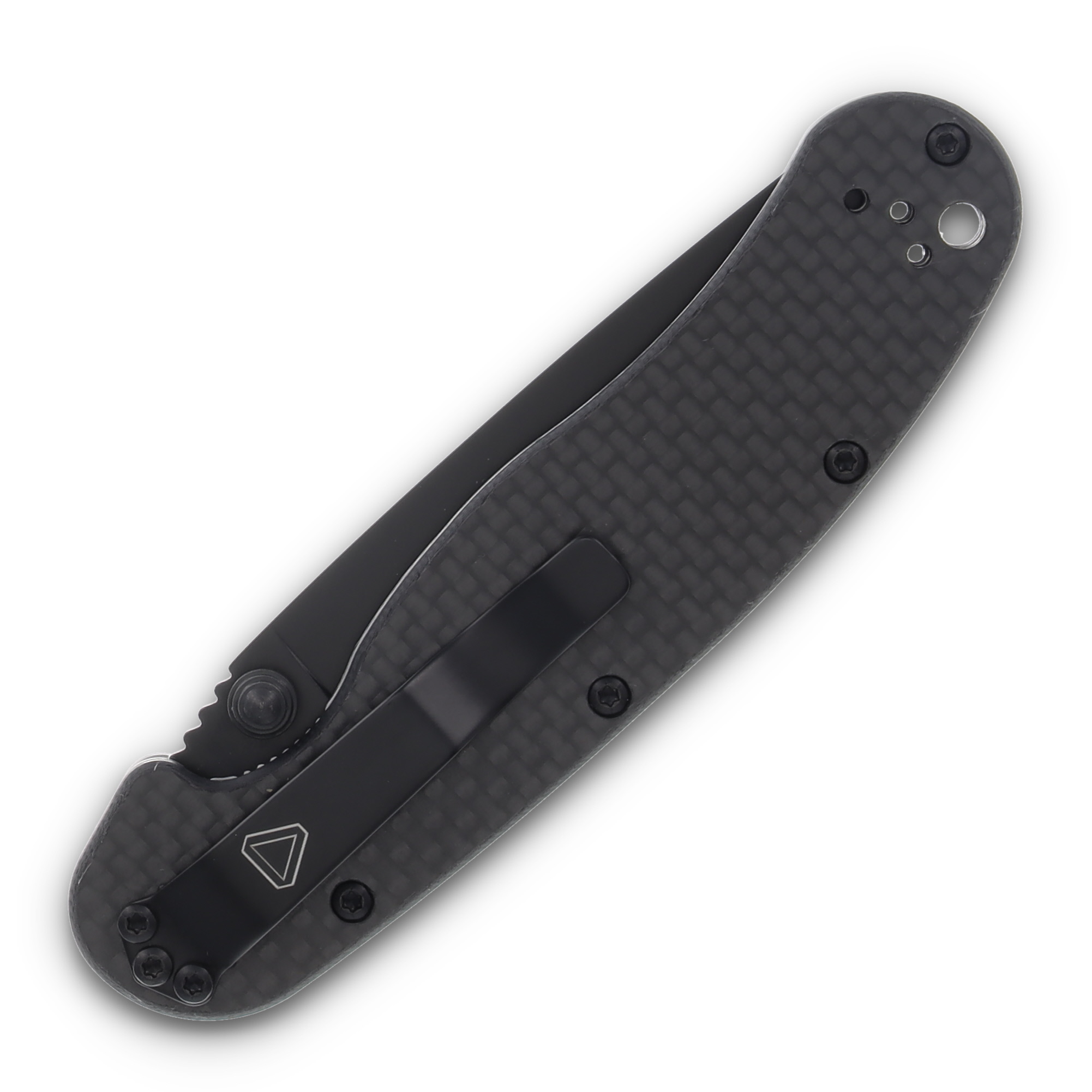 Ontario Rat II Carbon fiber Handle Black D2 Folding Knife ON8834 View 4