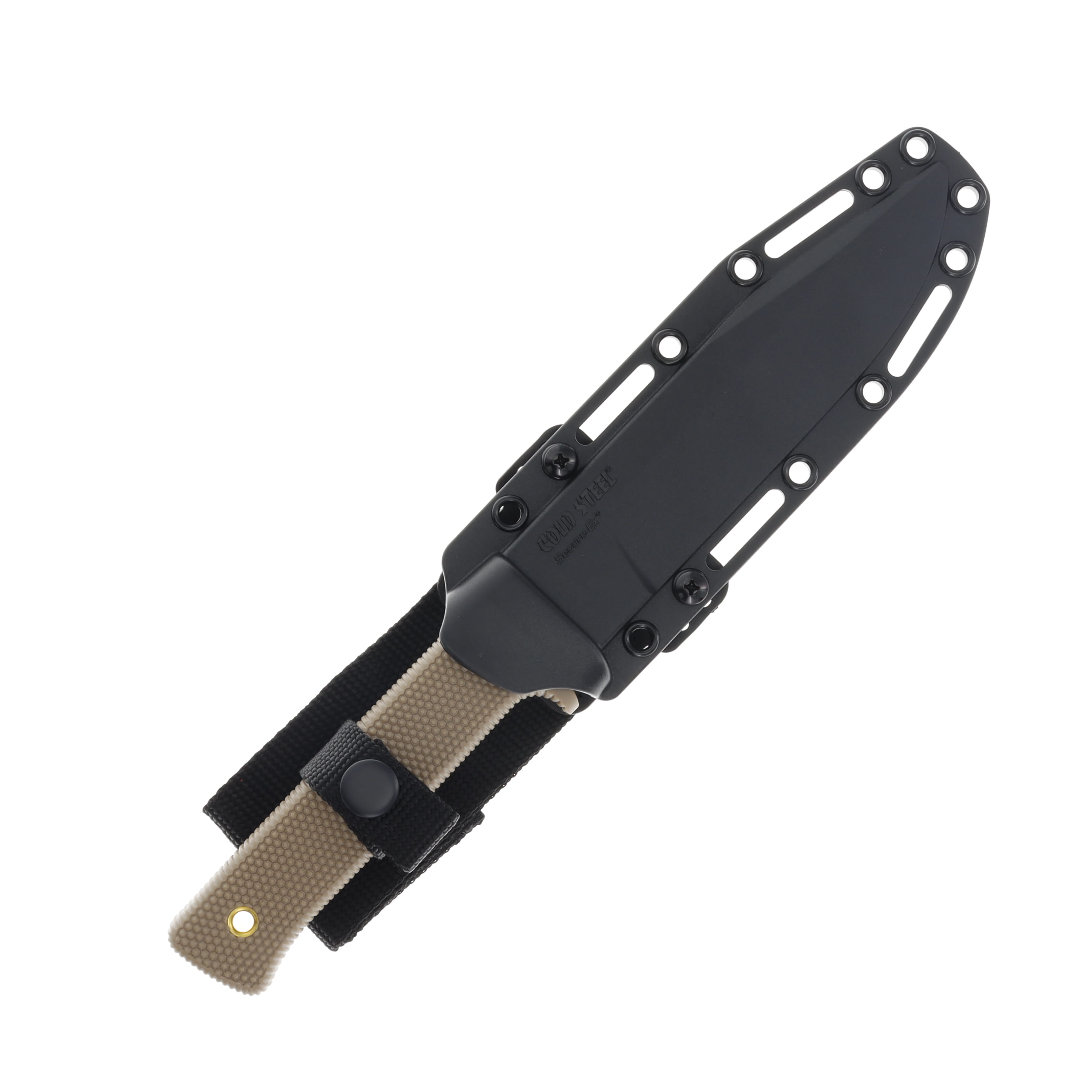 Cold Steel SRK Black Tuff-Ex Coated SK5 Carbon Steel Clip Point Desert Tan Kray-Ex Handle CS49LCKDTBK View 4