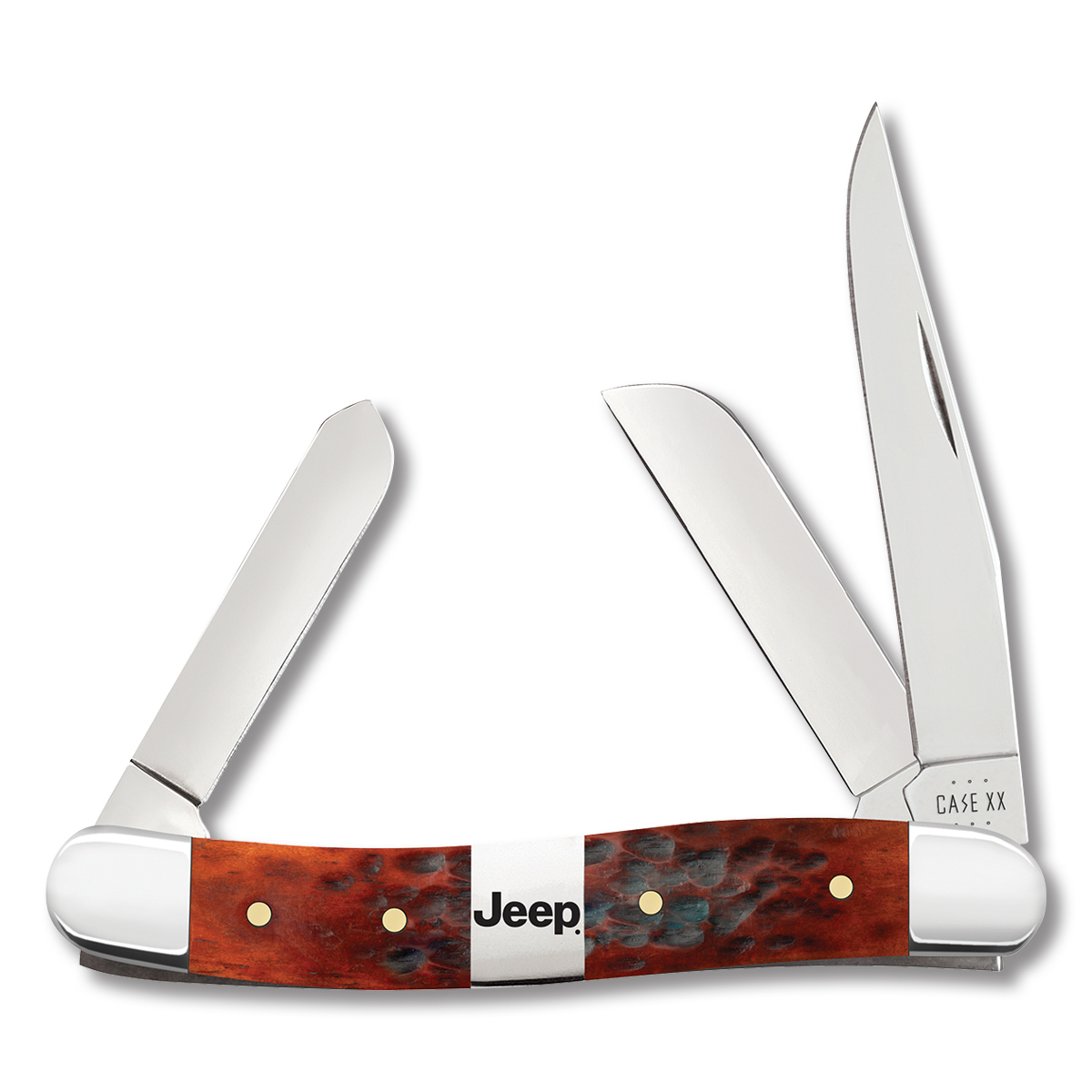 Case XX Jeep Chestnut Jigged Bone Medium Stockman Folding Knife CA27010 View 1