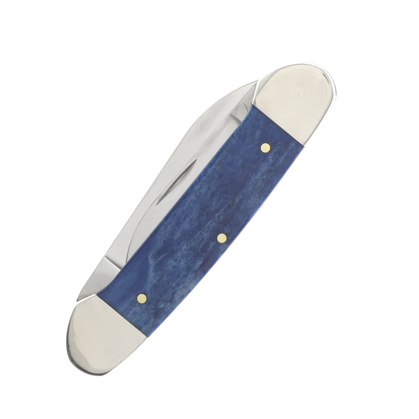 Case Ram Navy Blue Smooth Bone Canoe Folding Knife CA37481 View 2