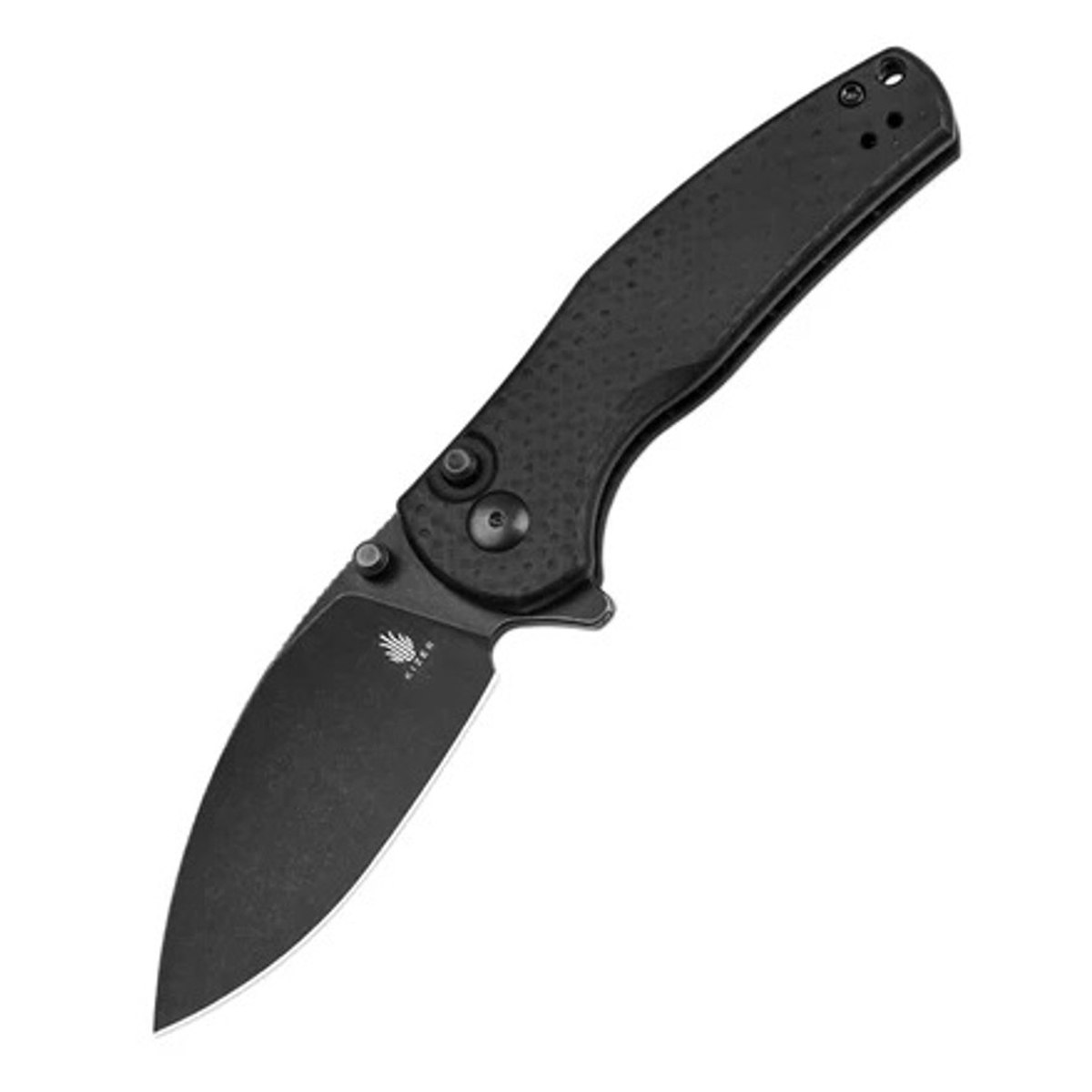 Kizer Mini Grouper Folding Knife 3.14 Inch Plain Black Spear Point V3669A2 View 1