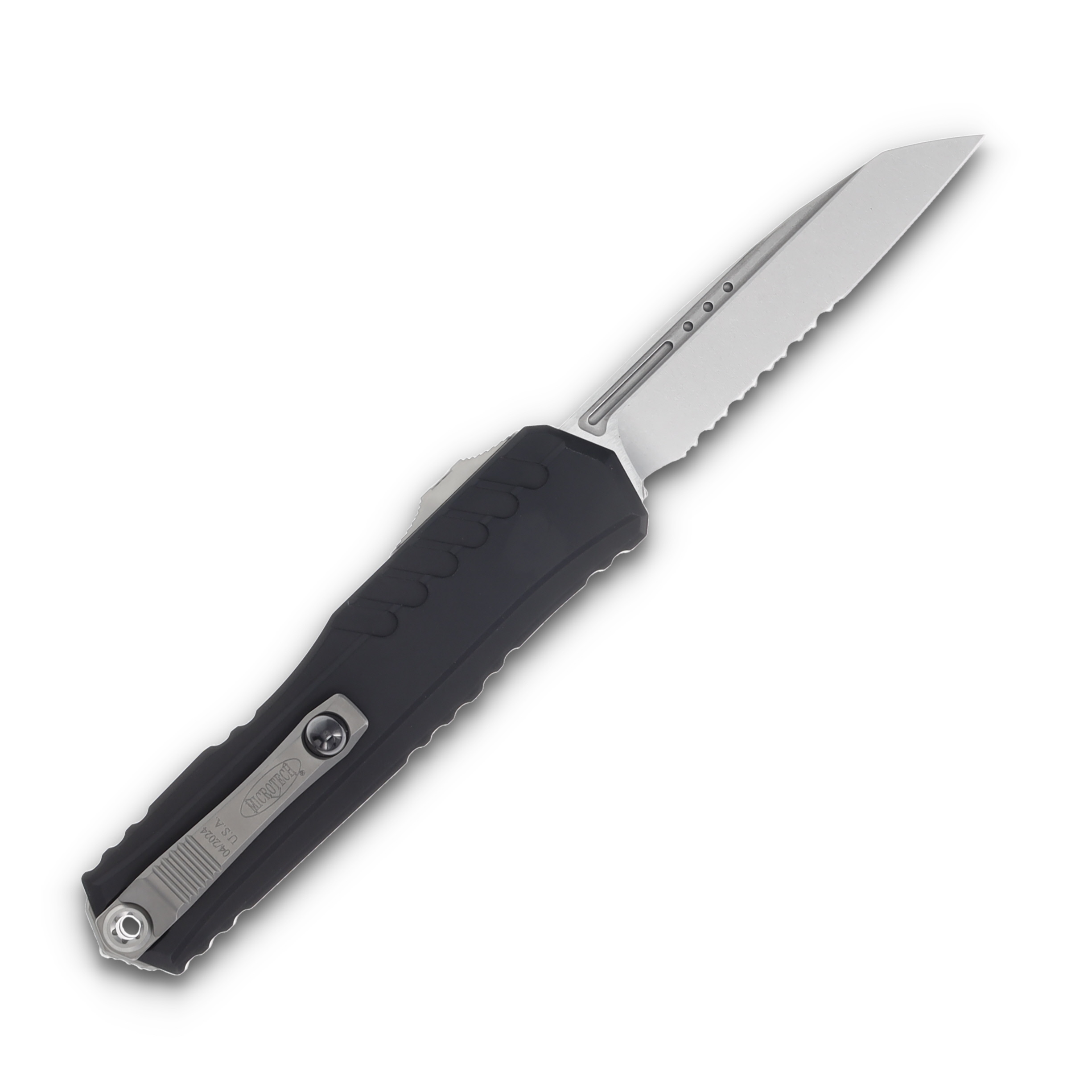 MICROTECH Cypher II S/E Stonewash Partial Serrated AUMT124111 View 2