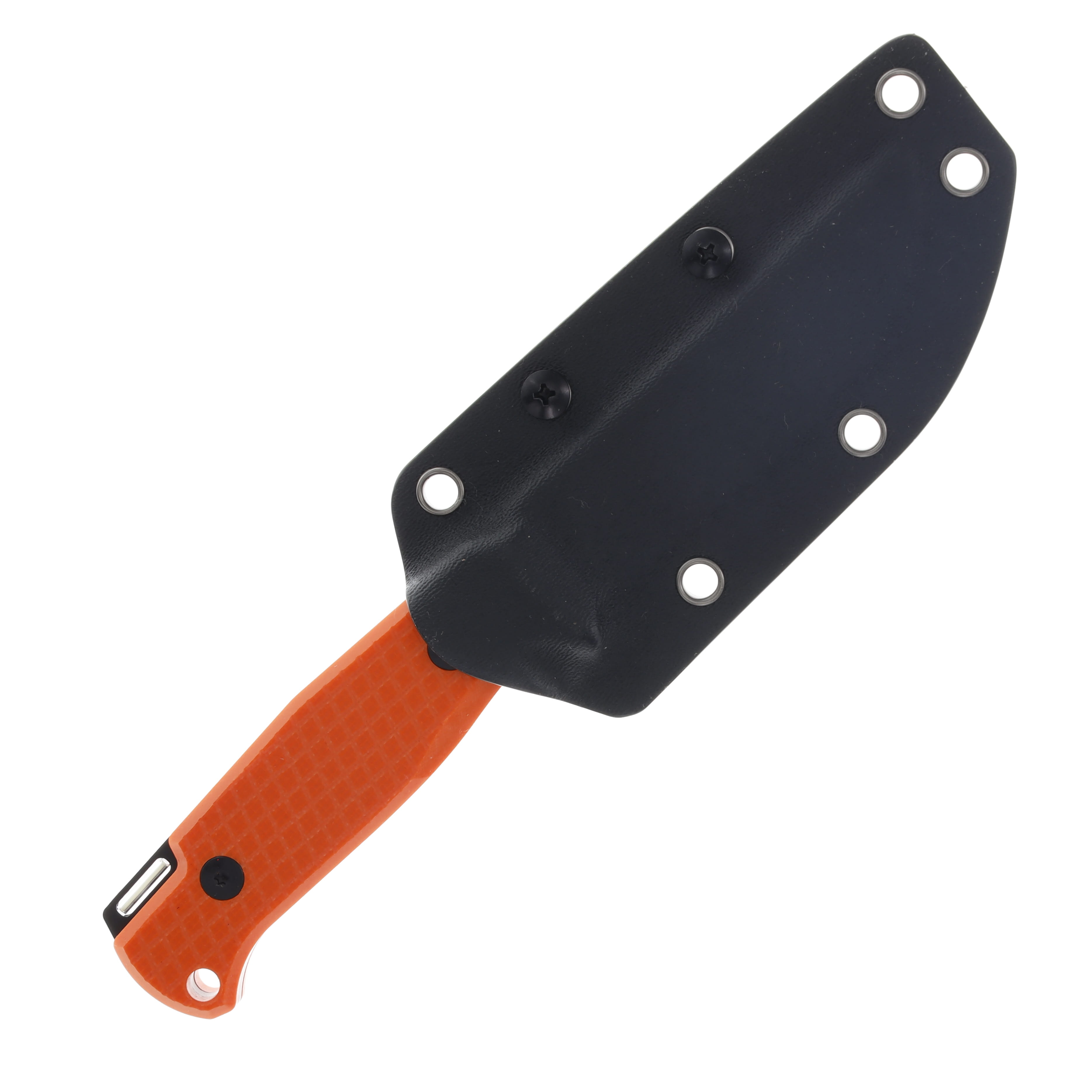 Glow Rhino Bohr Fixed Blade Knife Blaze Orange G-10 Green Tritium BOHR-BO-G10-Z-DC53-XG View 3