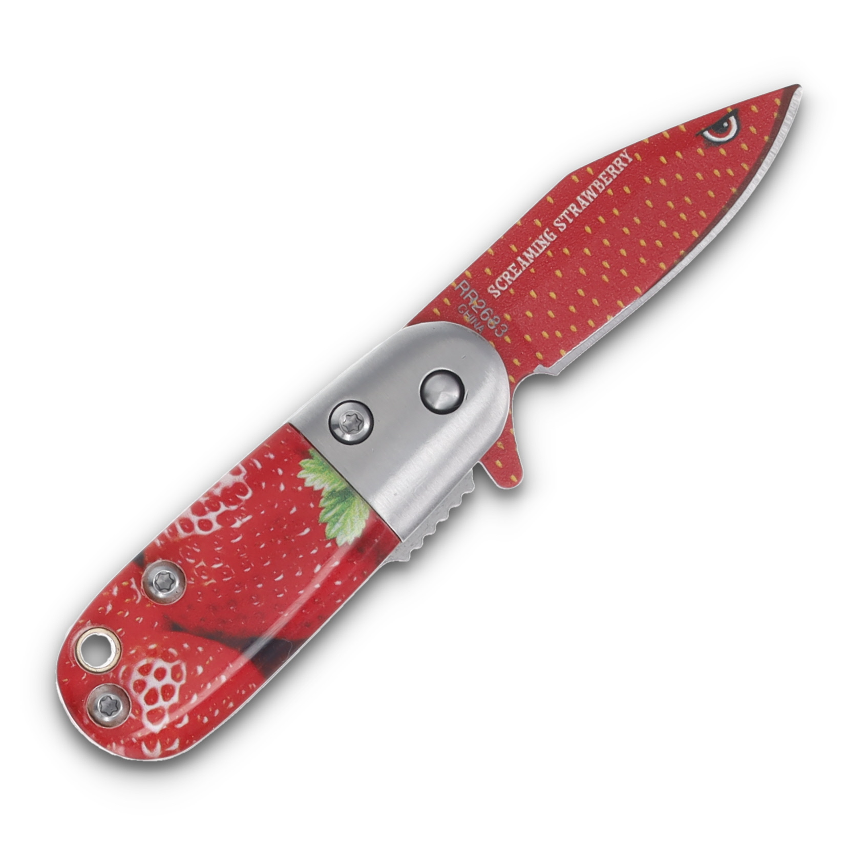 Rough Ryder Screamin' Strawberry Spring-Assisted Mini Folding Knife RR2683 View 2