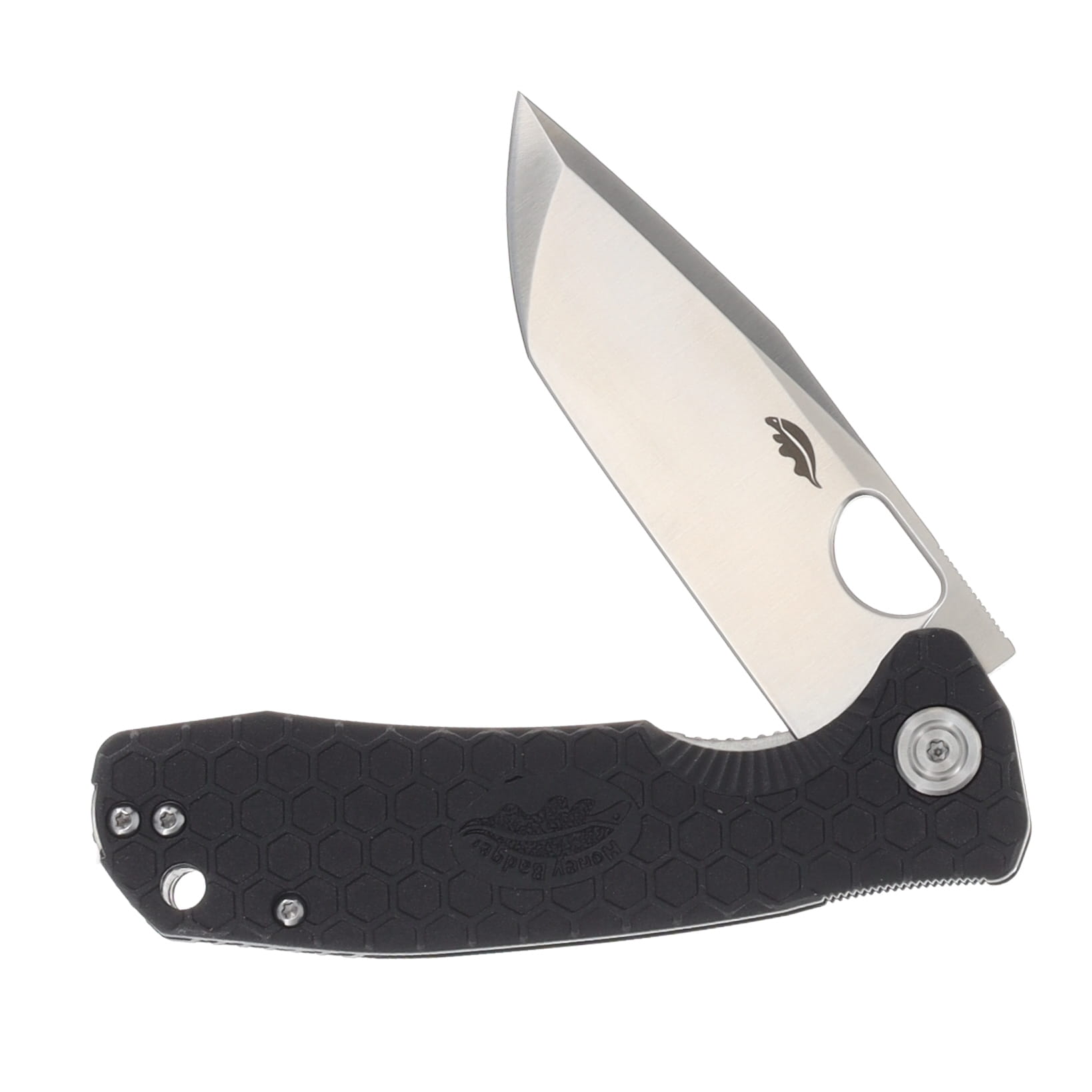 Honey Badger Medium Black FRN Folding Knife 3.19in Satin Tanto Blade HB1731 View 4