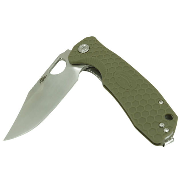 Honey Badger Large Flipper OD 3.63 Inch Plain Satin Clip Point HB4065 View 1