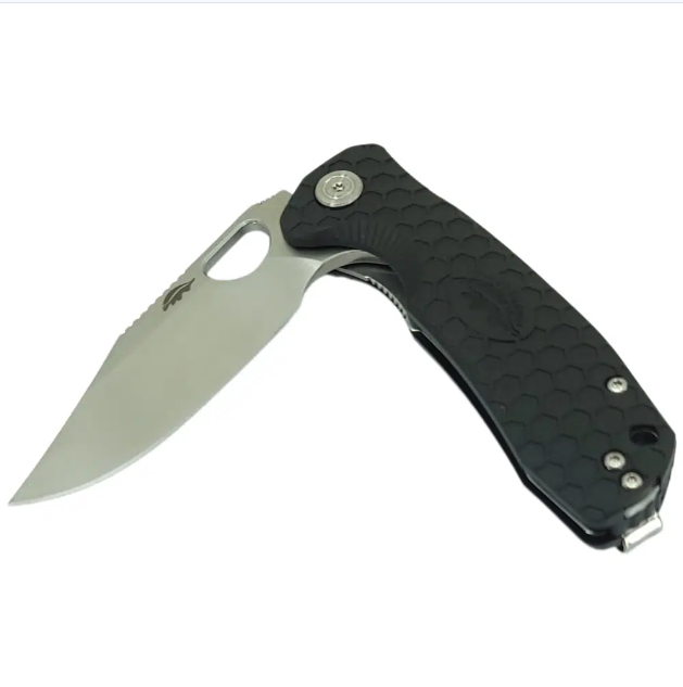 Honey Badger Small Flipper Folding Knife 2.81in Plain Satin Clip Point HB4075 View 1
