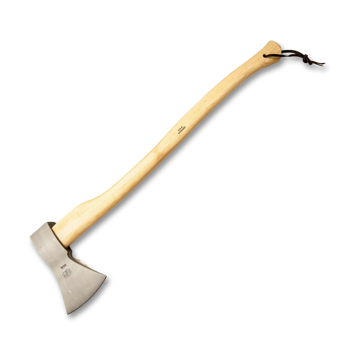 Prandi German Style Axe Satin 31.5" overall. Carbon steel 3.55lb axe head. American Hickory Handle. PRA1116C View 1