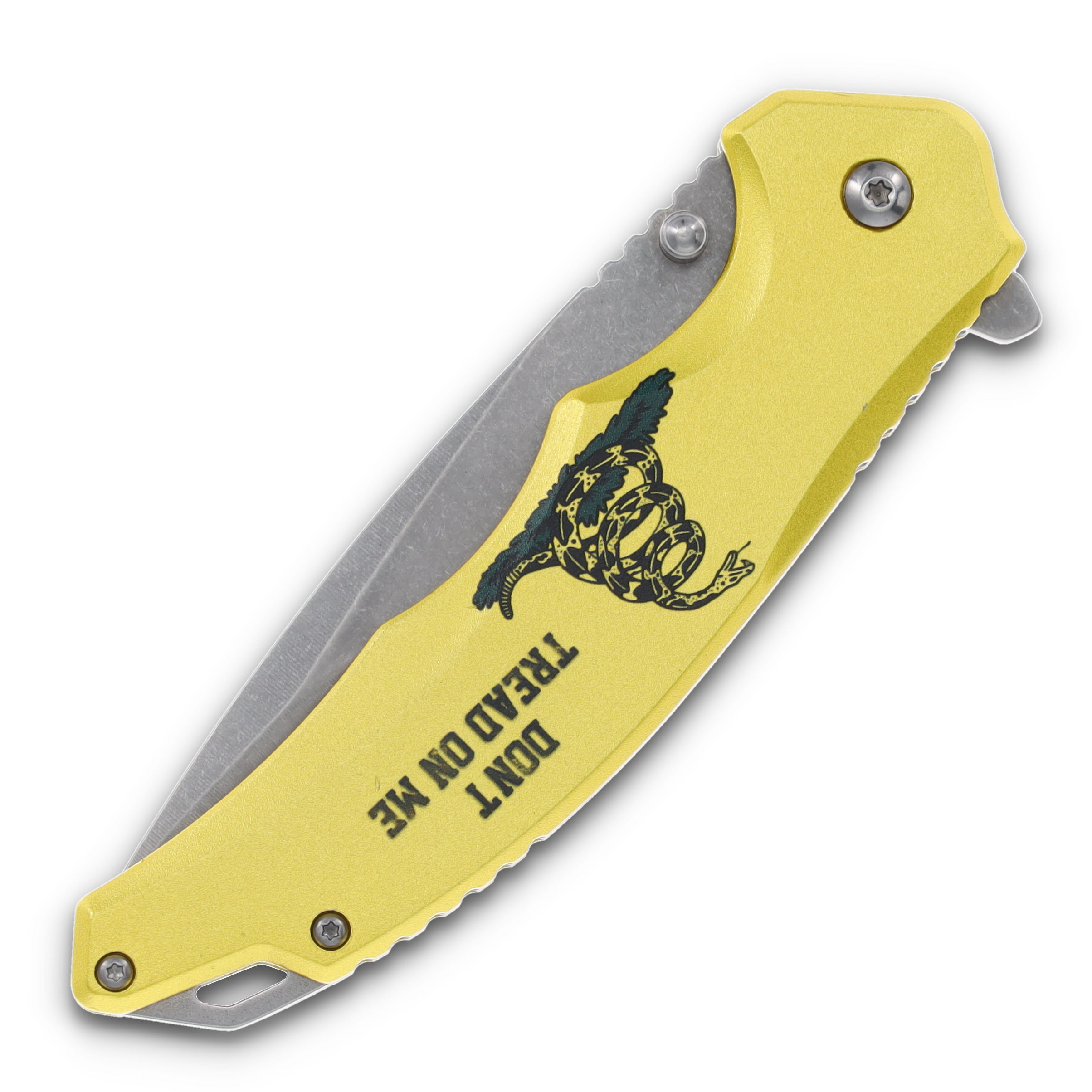 Rough Ryder "Don’t Tread on Me" Yellow Speed Assist Flipper RR2687 View 3