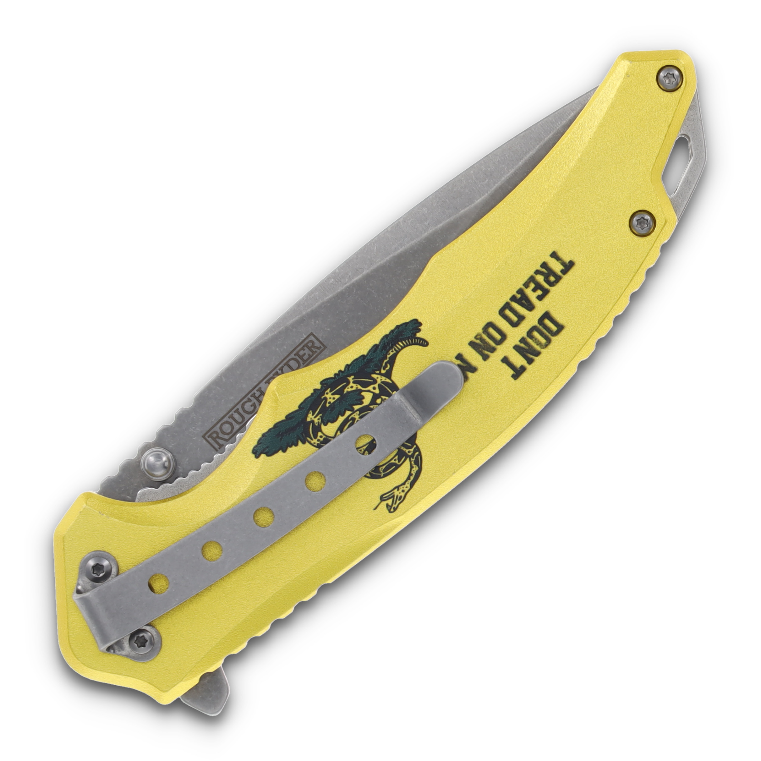 Rough Ryder "Don’t Tread on Me" Yellow Speed Assist Flipper RR2687 View 4