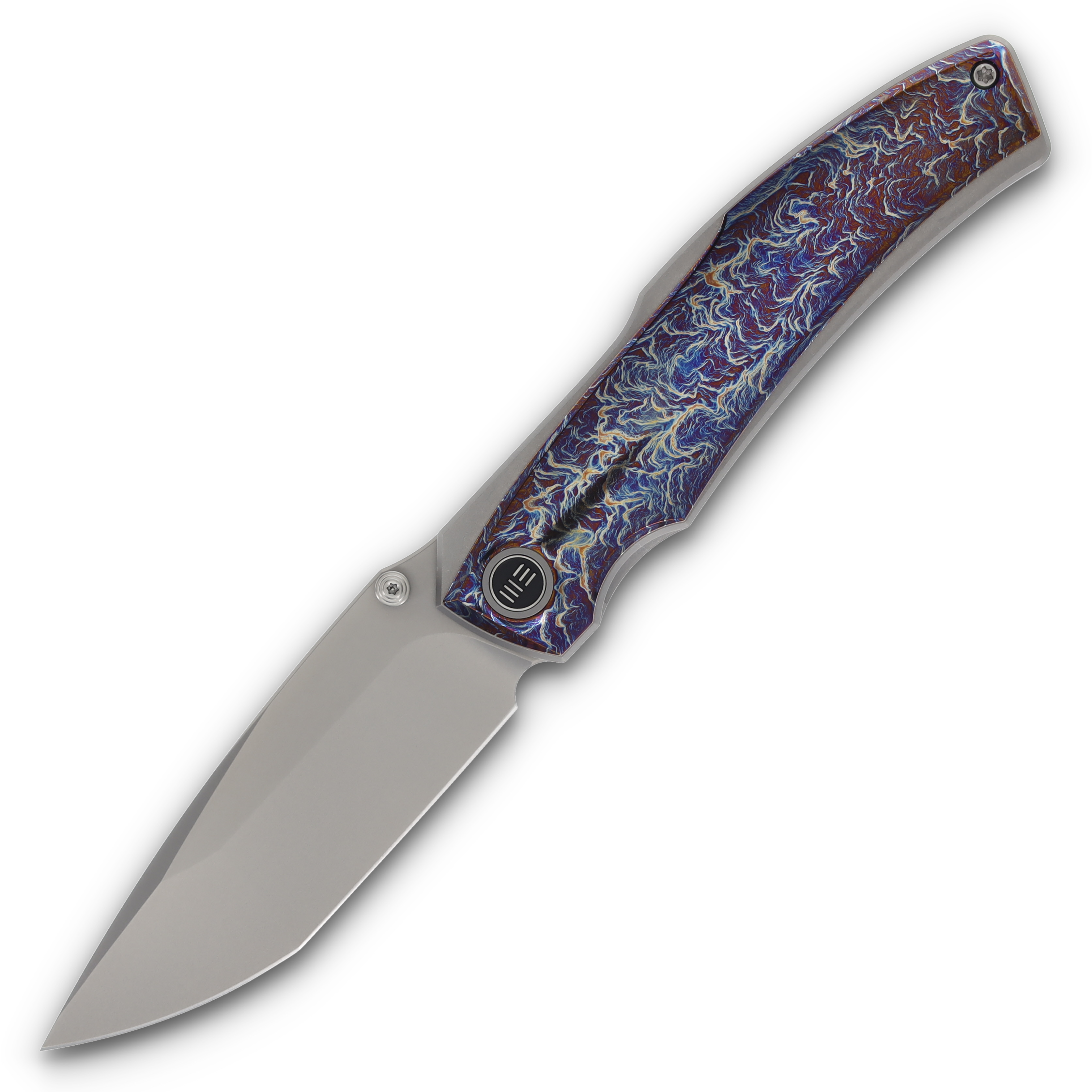 WE Knife Swordfin Linerlock Folding Knife Bead Blasted Tanto/Flamed Titanium WE23067-1 View 1