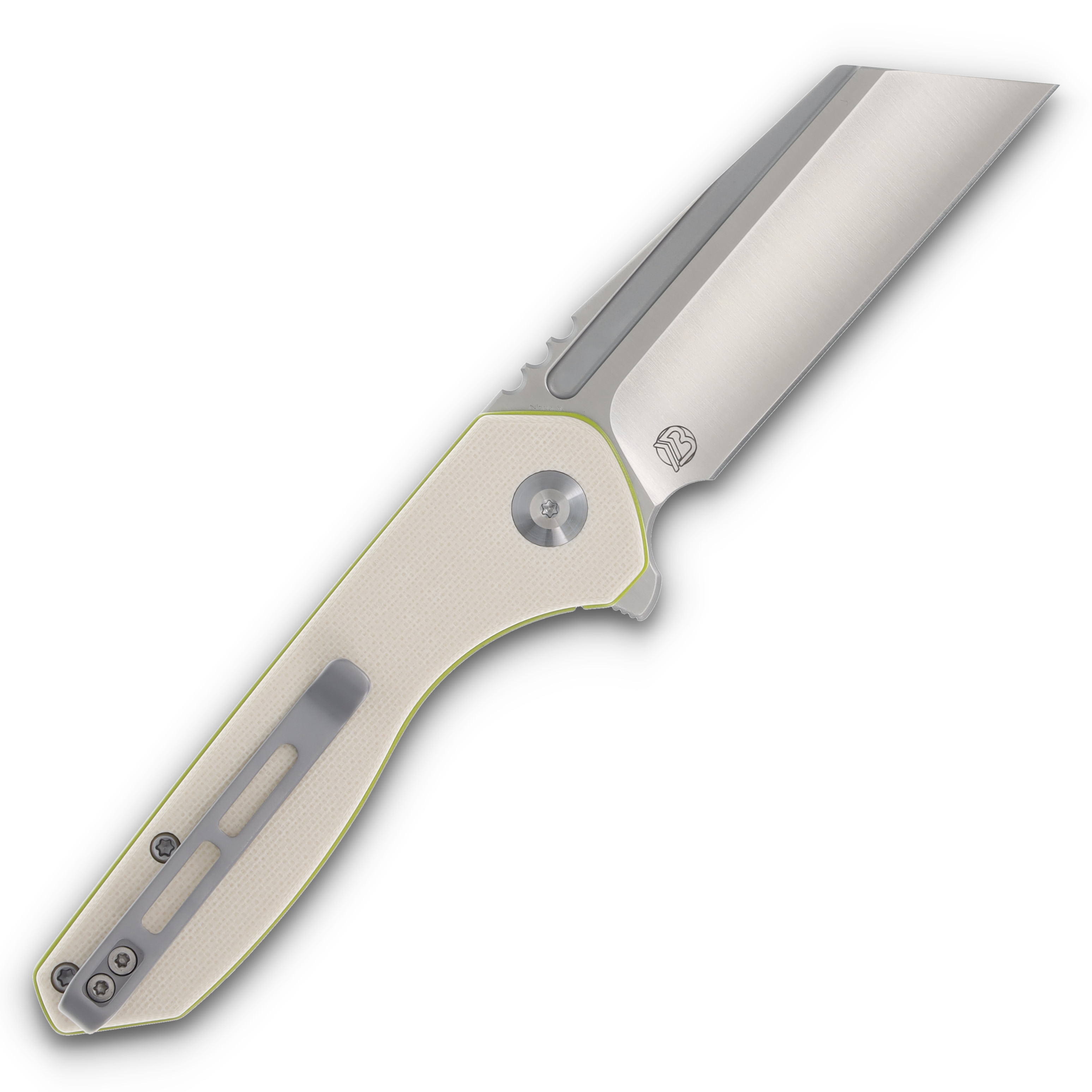 CIVIVI ExOne Folding Knife Ivory 2.94 Inch Plain Satin Reverse Tanto C23036-2 View 2