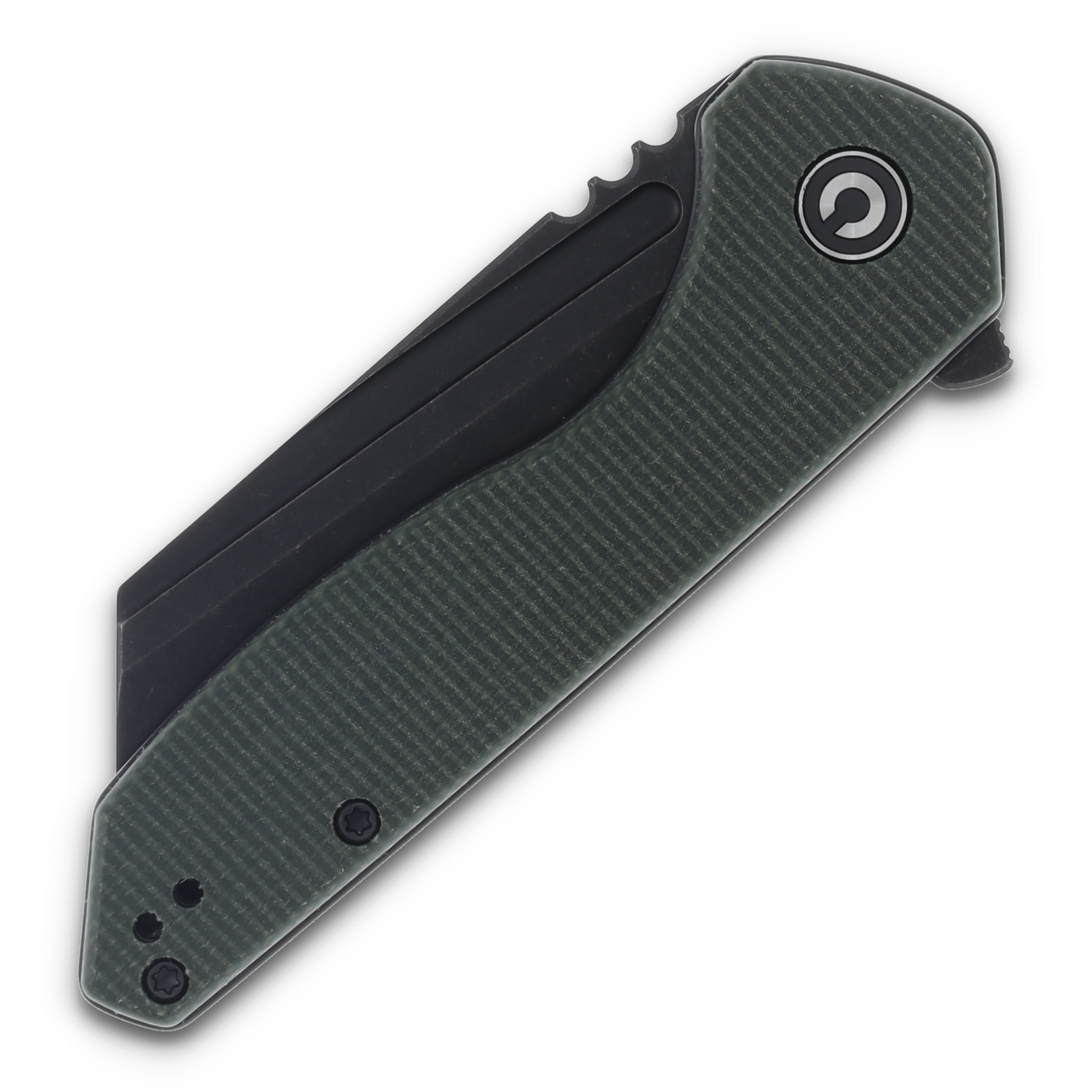 CIVIVI ExOne Green 2.94 Inch Plain Black Stonewash Reverse Tanto C23036-3 View 3